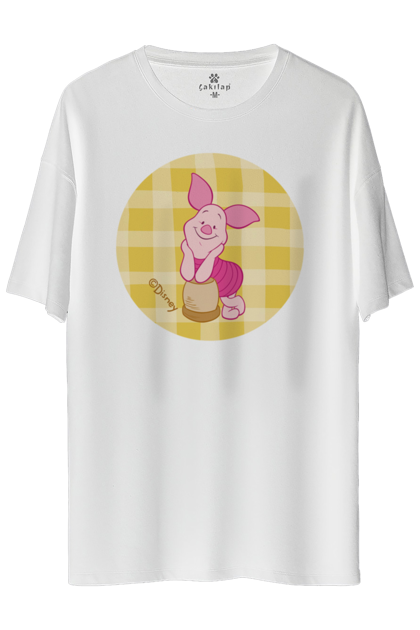 Piglet Baskılı Oversize Tişört