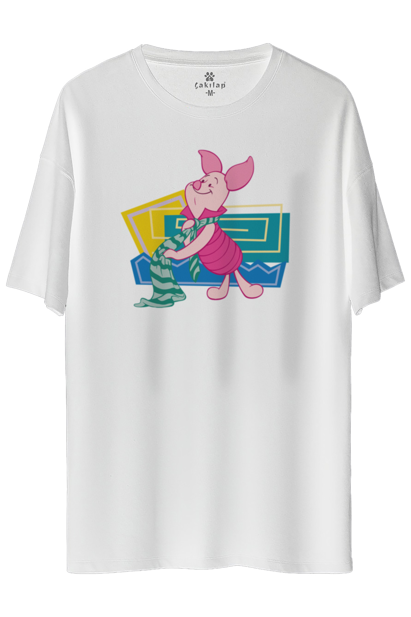 Piglet Baskılı Oversize Tişört