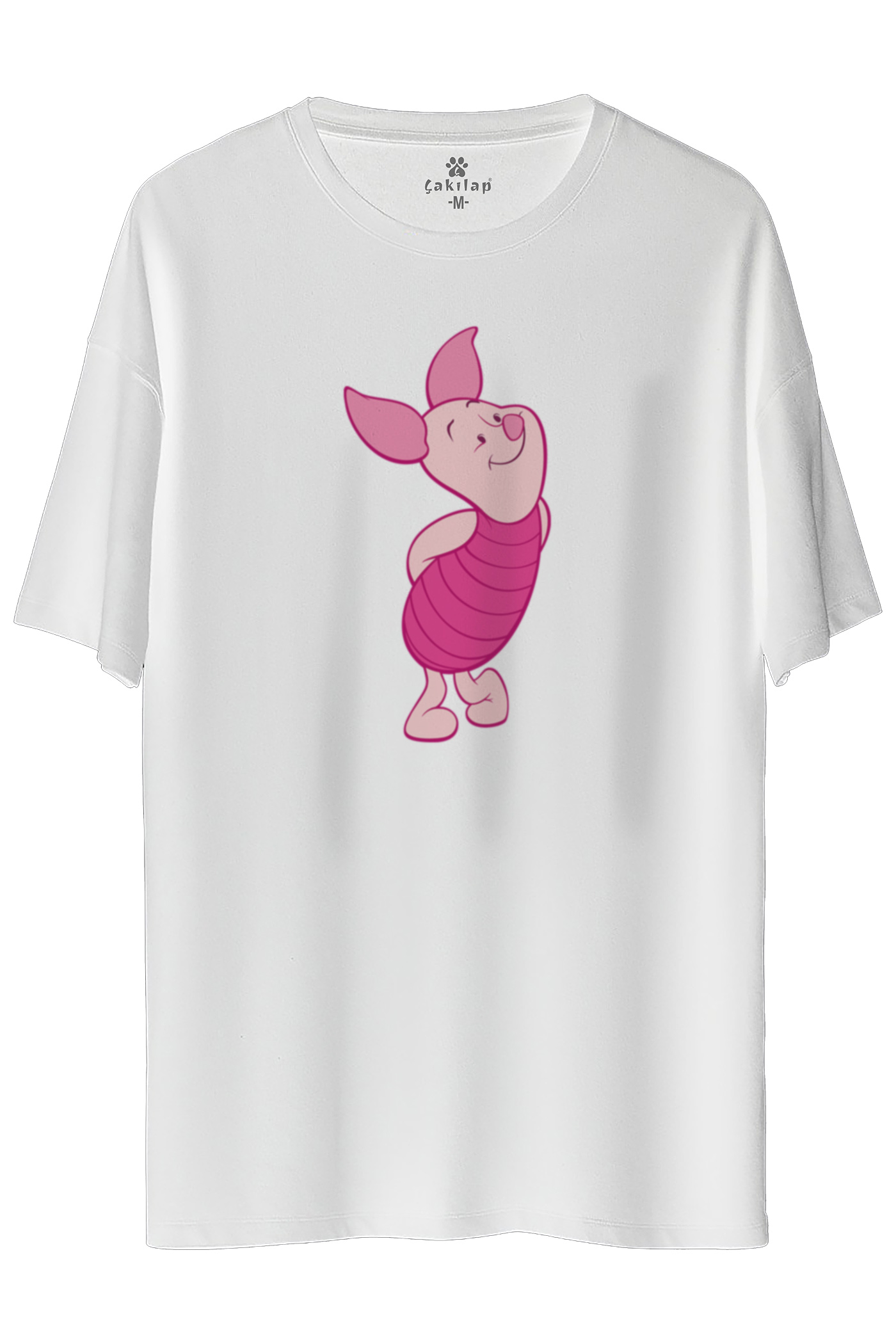 Piglet Baskılı Oversize Tişört