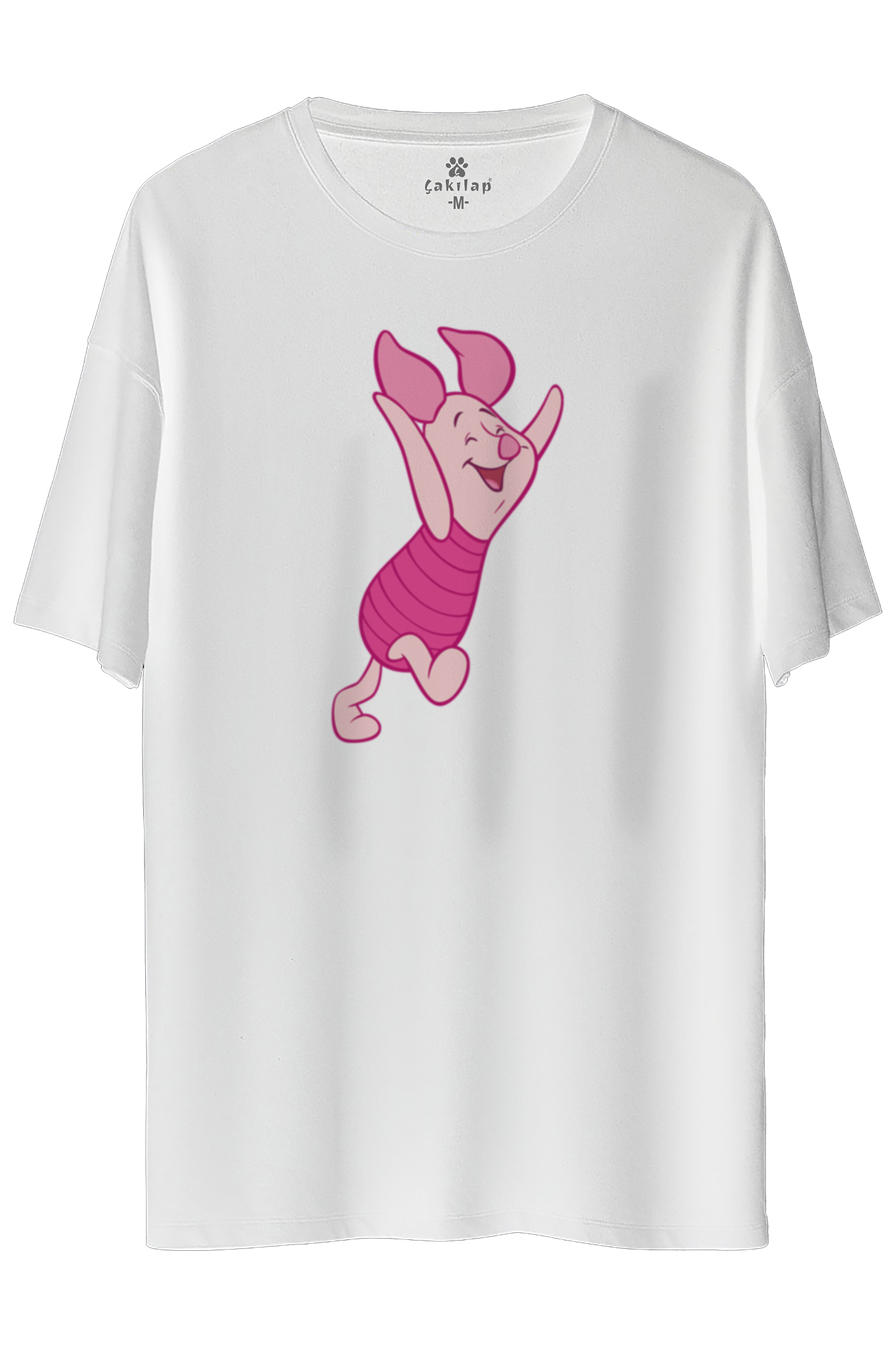 Piglet Baskılı Oversize Tişört