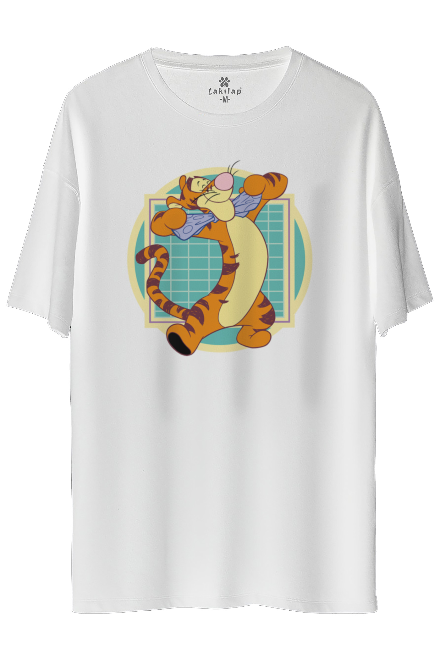 Tigger Baskılı Oversize Tişört