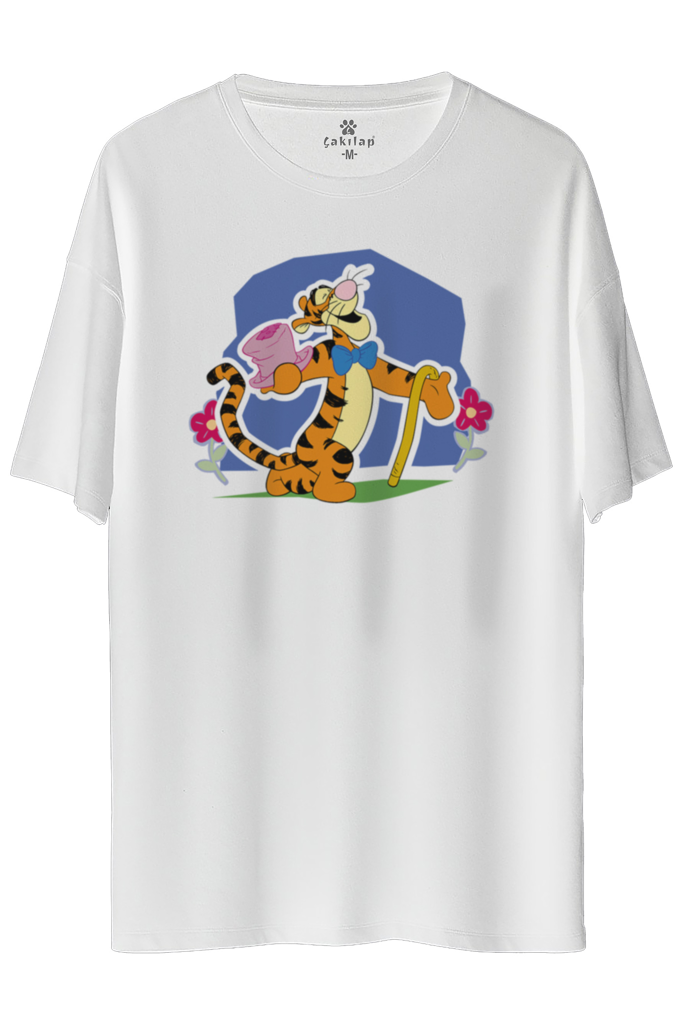 Tigger Baskılı Oversize Tişört