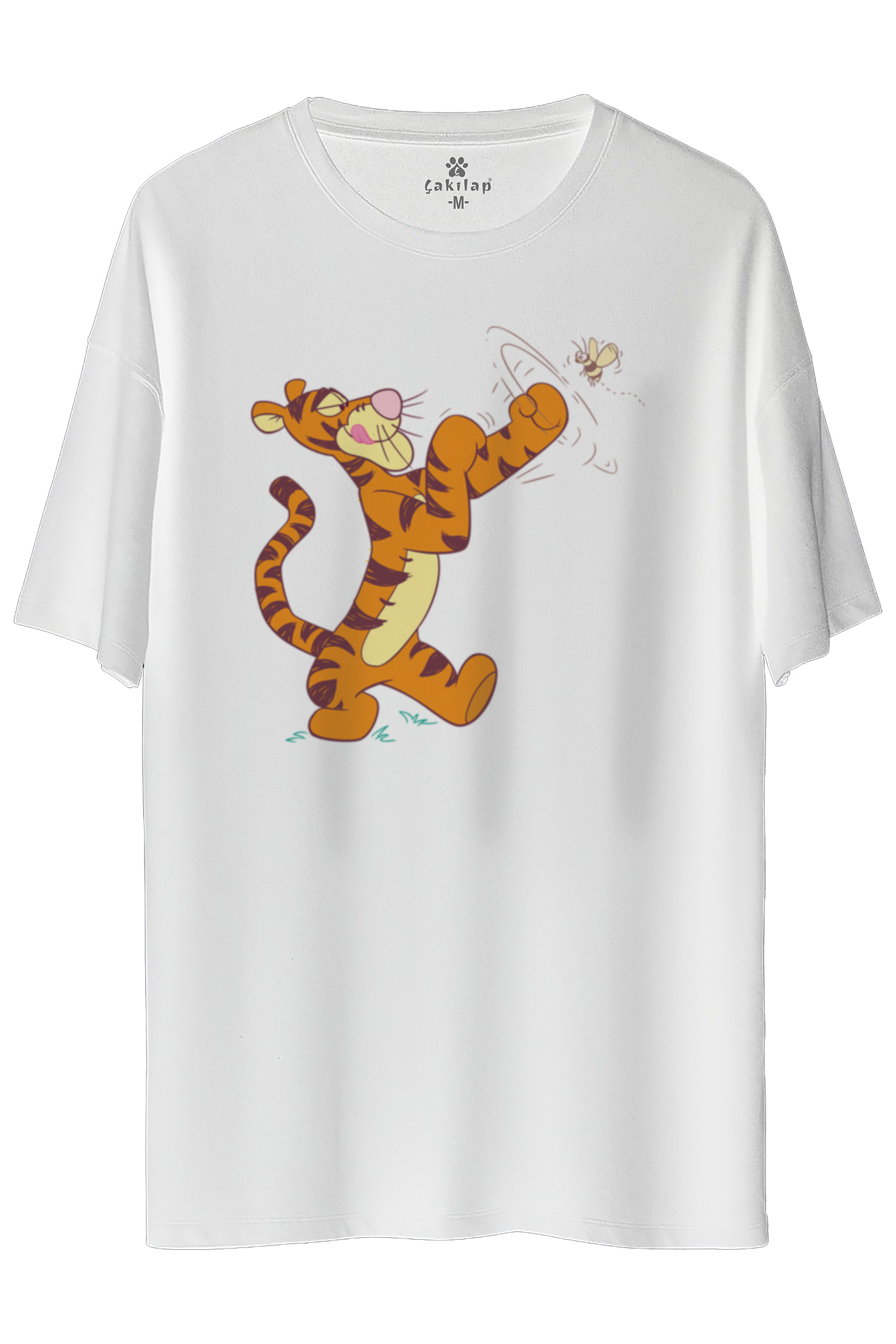 Tigger Baskılı Oversize Tişört