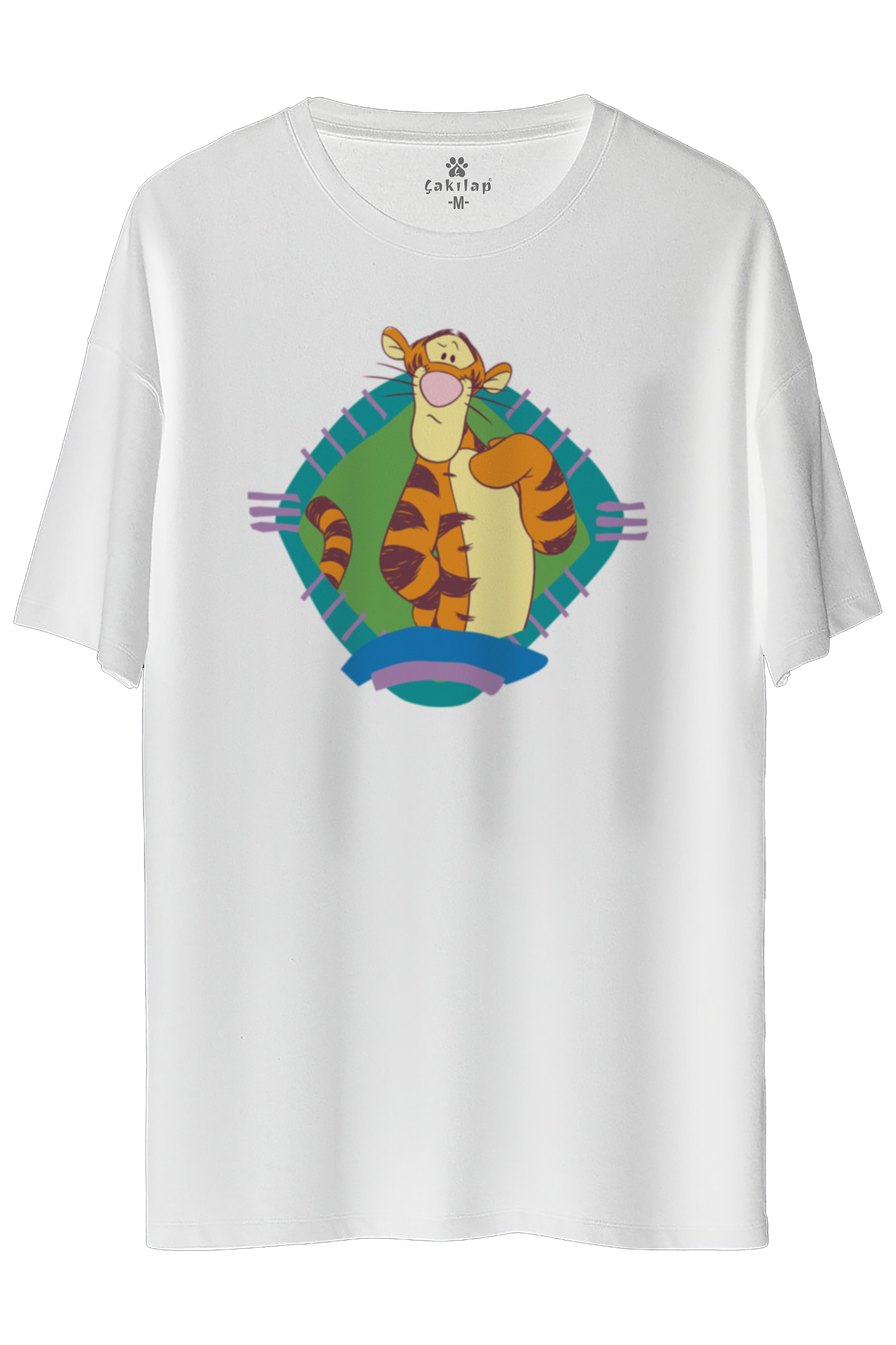 Tigger Baskılı Oversize Tişört