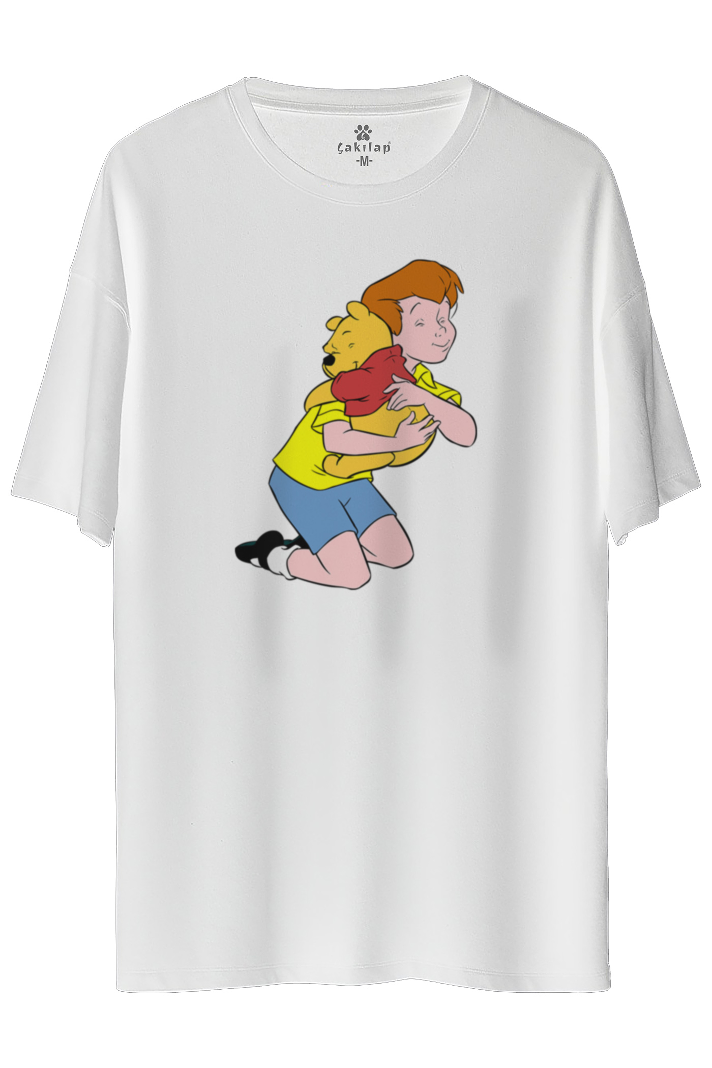 Winnie The Pooh Baskılı Oversize Tişört