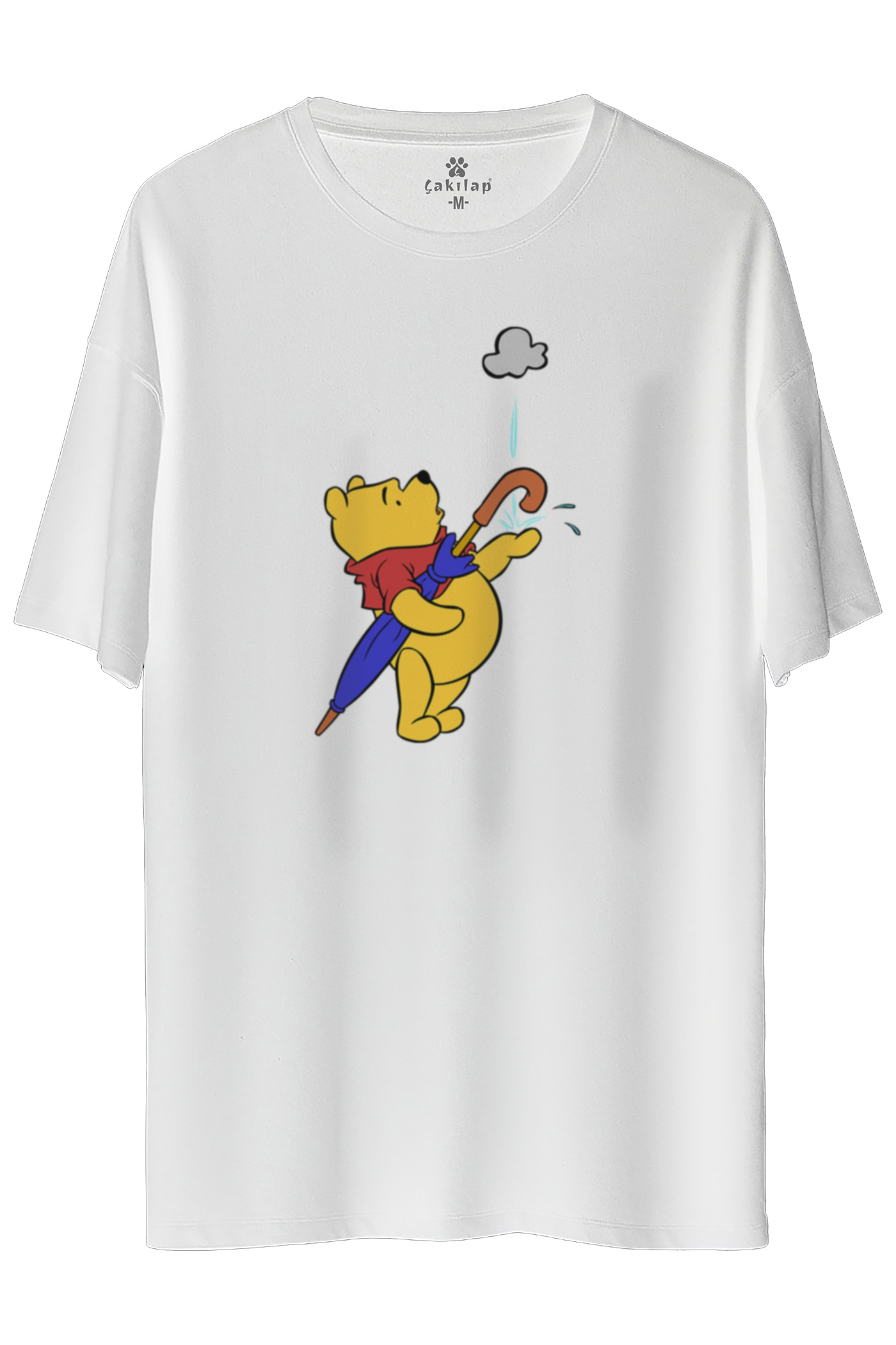 Winnie The Pooh Baskılı Oversize Tişört