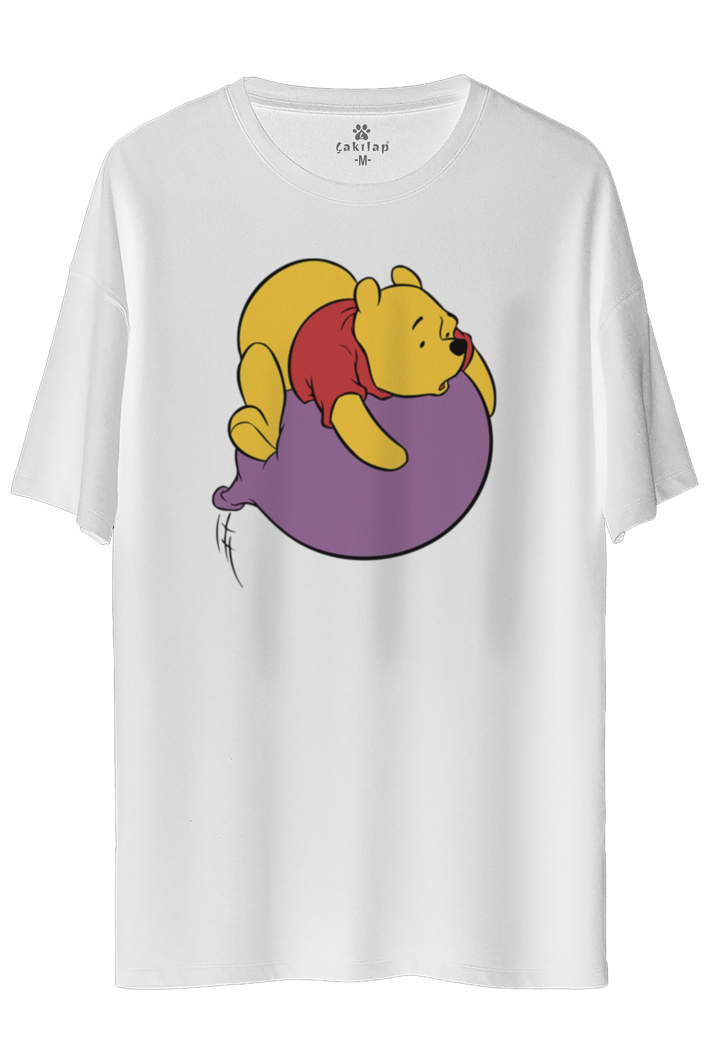 Winnie The Pooh Baskılı Oversize Tişört