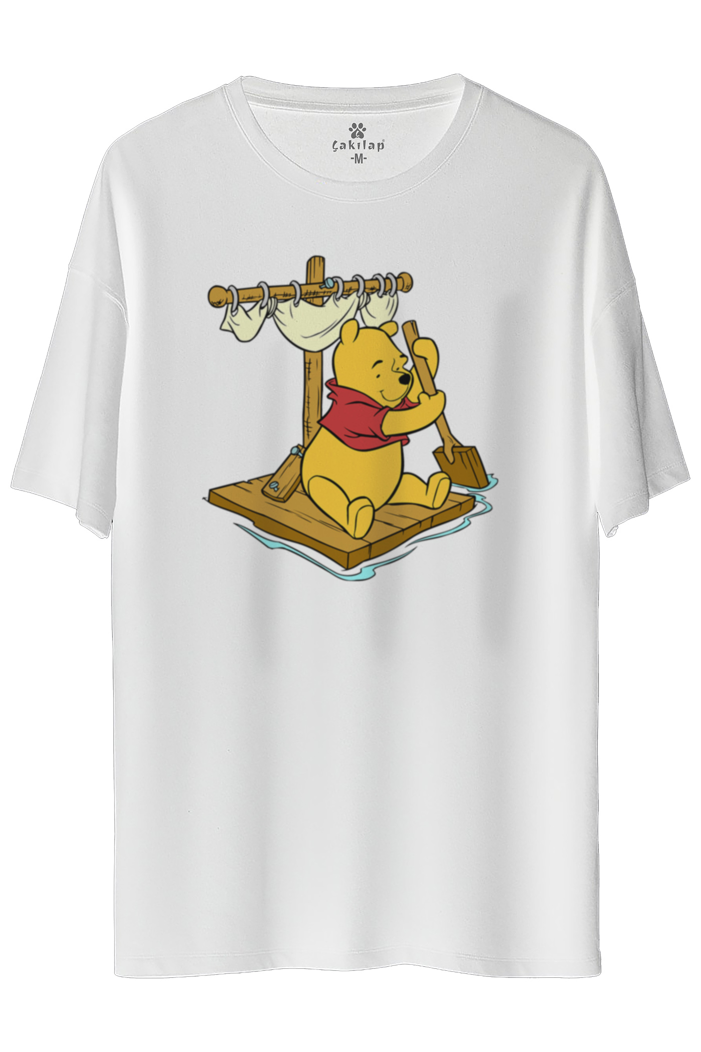 Winnie The Pooh Baskılı Oversize Tişört