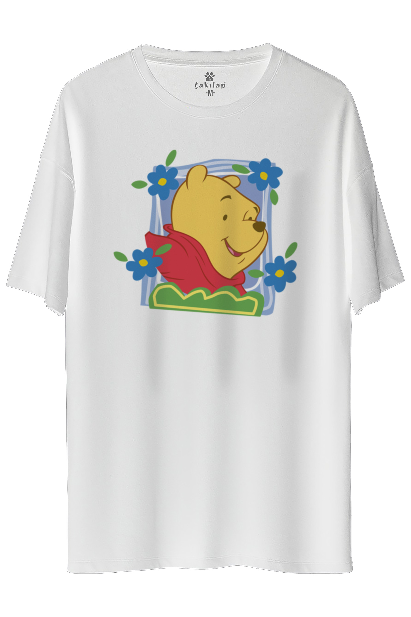 Winnie The Pooh Baskılı Oversize Tişört