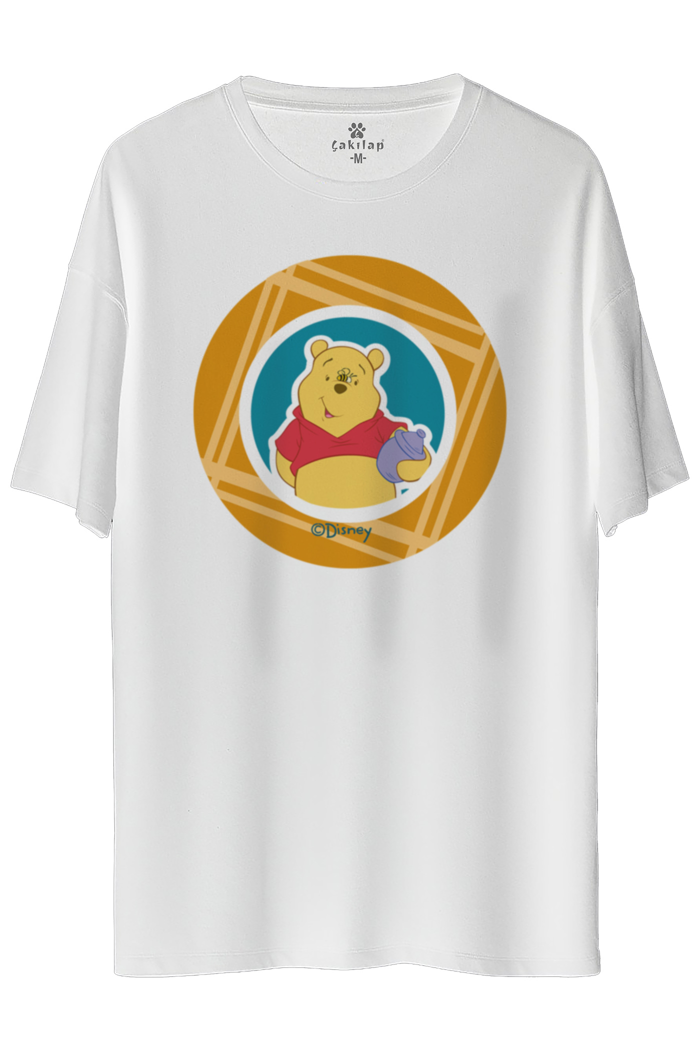 Winnie The Pooh Baskılı Oversize Tişört