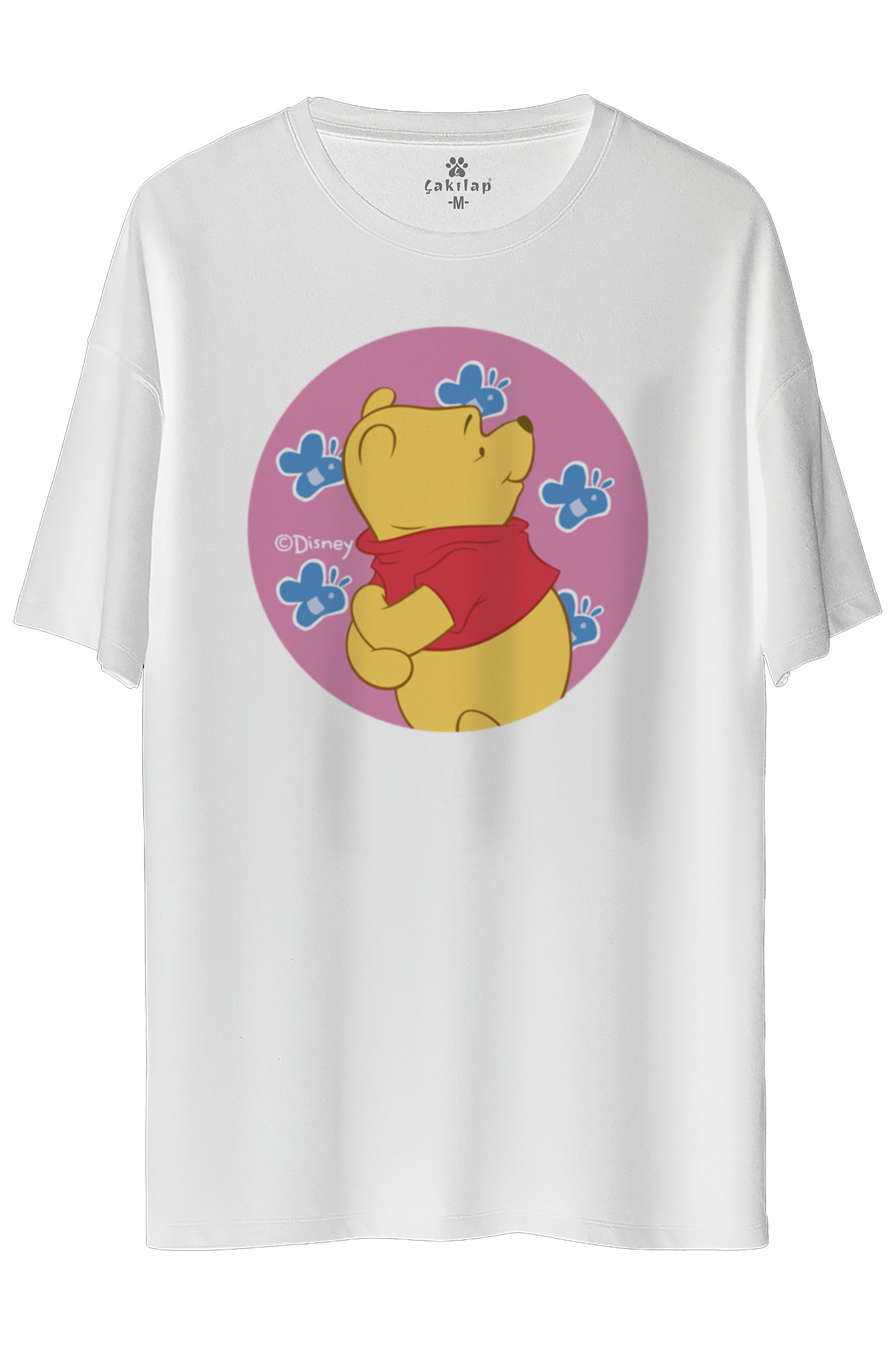 Winnie The Pooh Baskılı Oversize Tişört