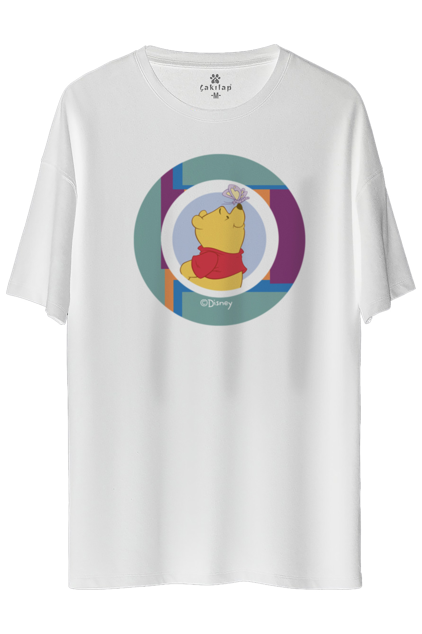 Winnie The Pooh Baskılı Oversize Tişört