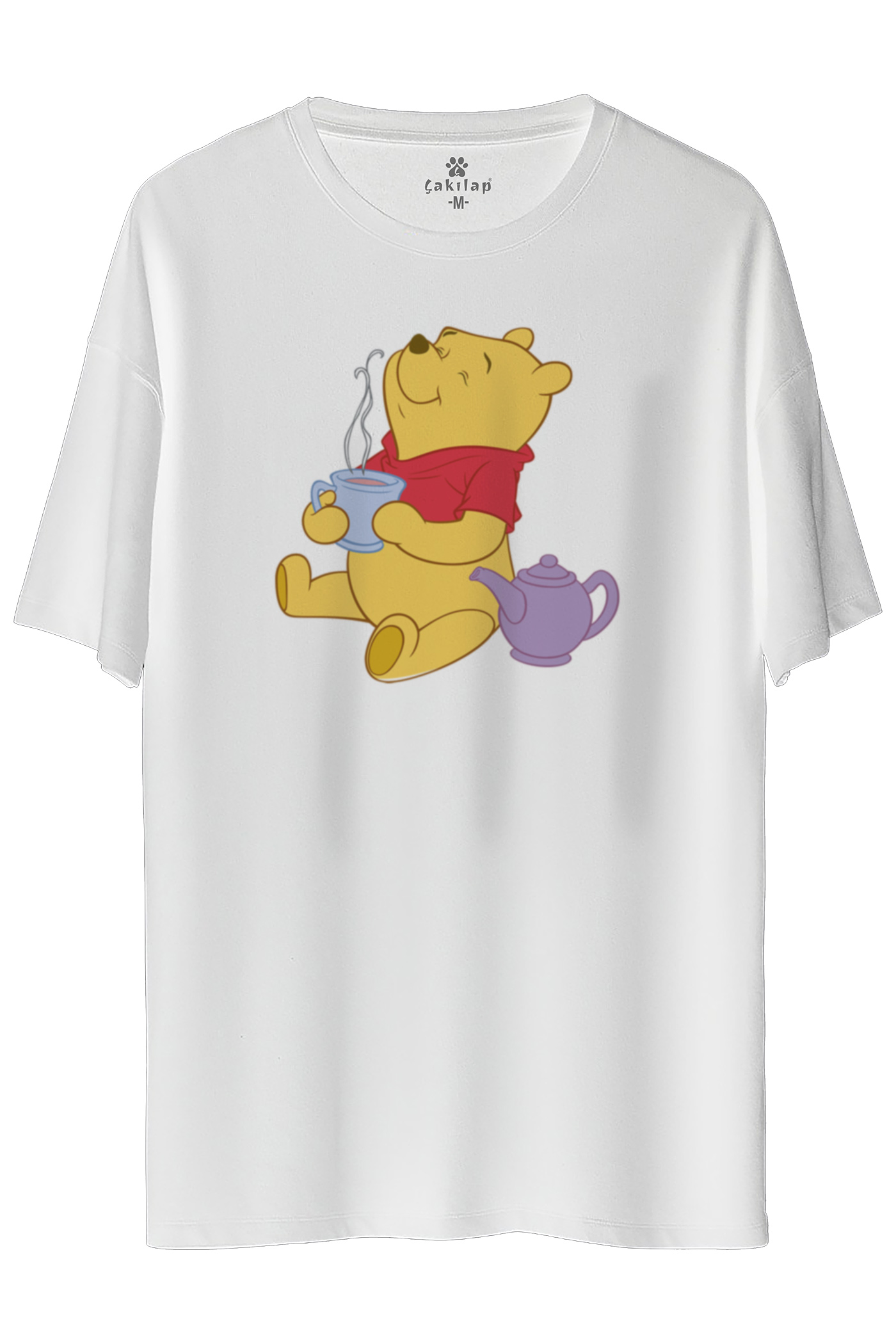 Winnie The Pooh Baskılı Oversize Tişört