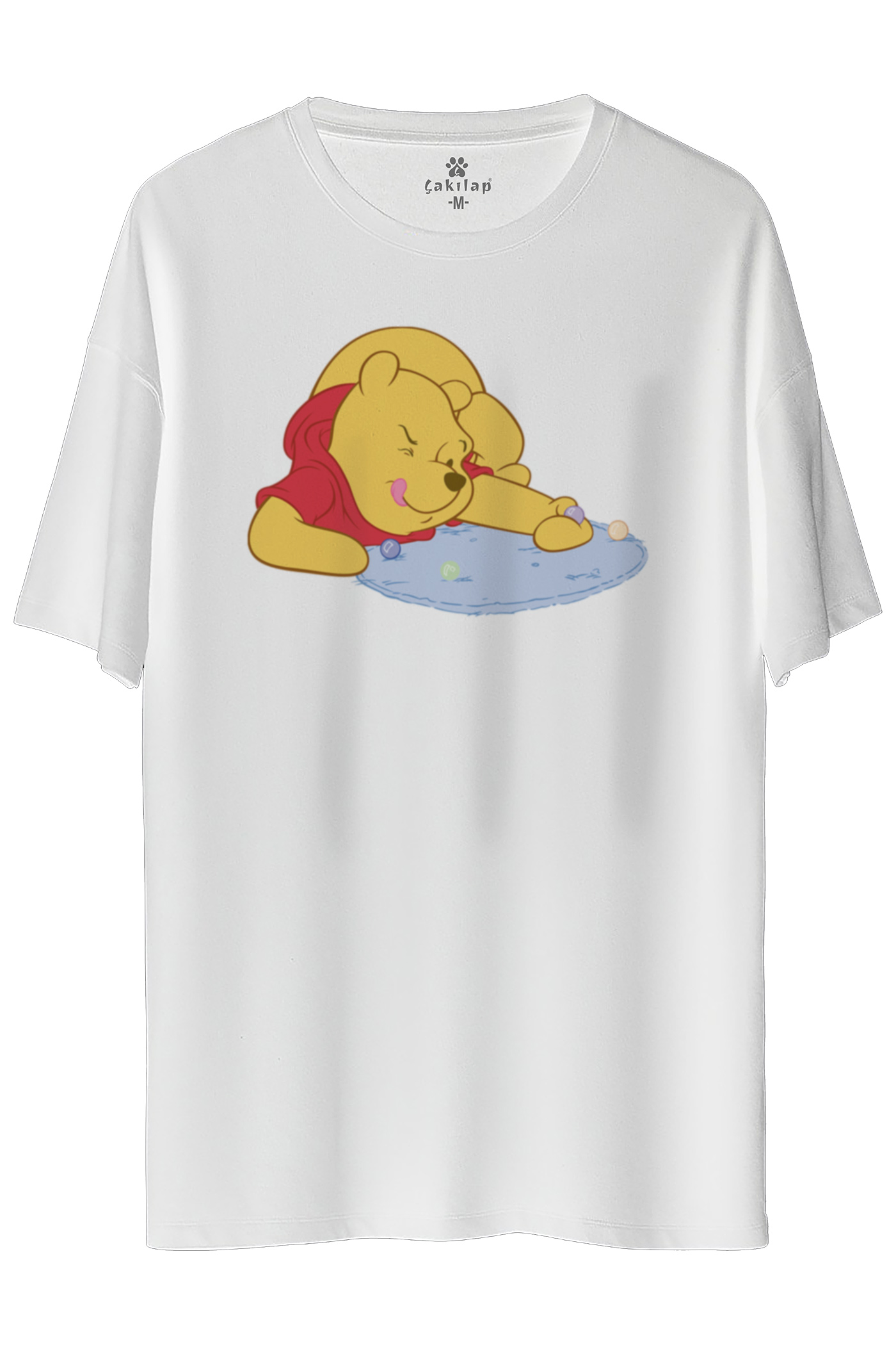 Winnie The Pooh Baskılı Oversize Tişört