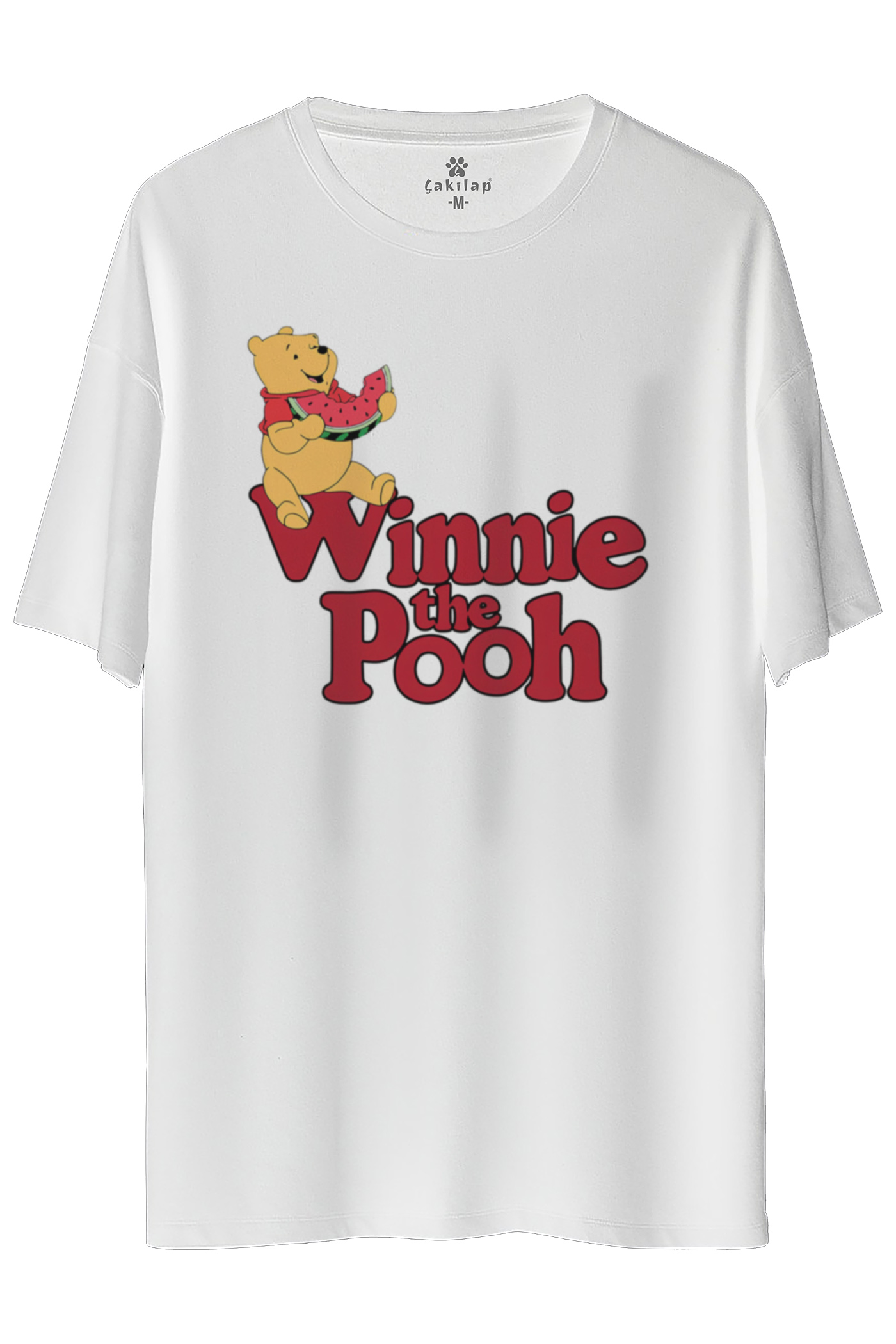 Winnie The Pooh Baskılı Oversize Tişört