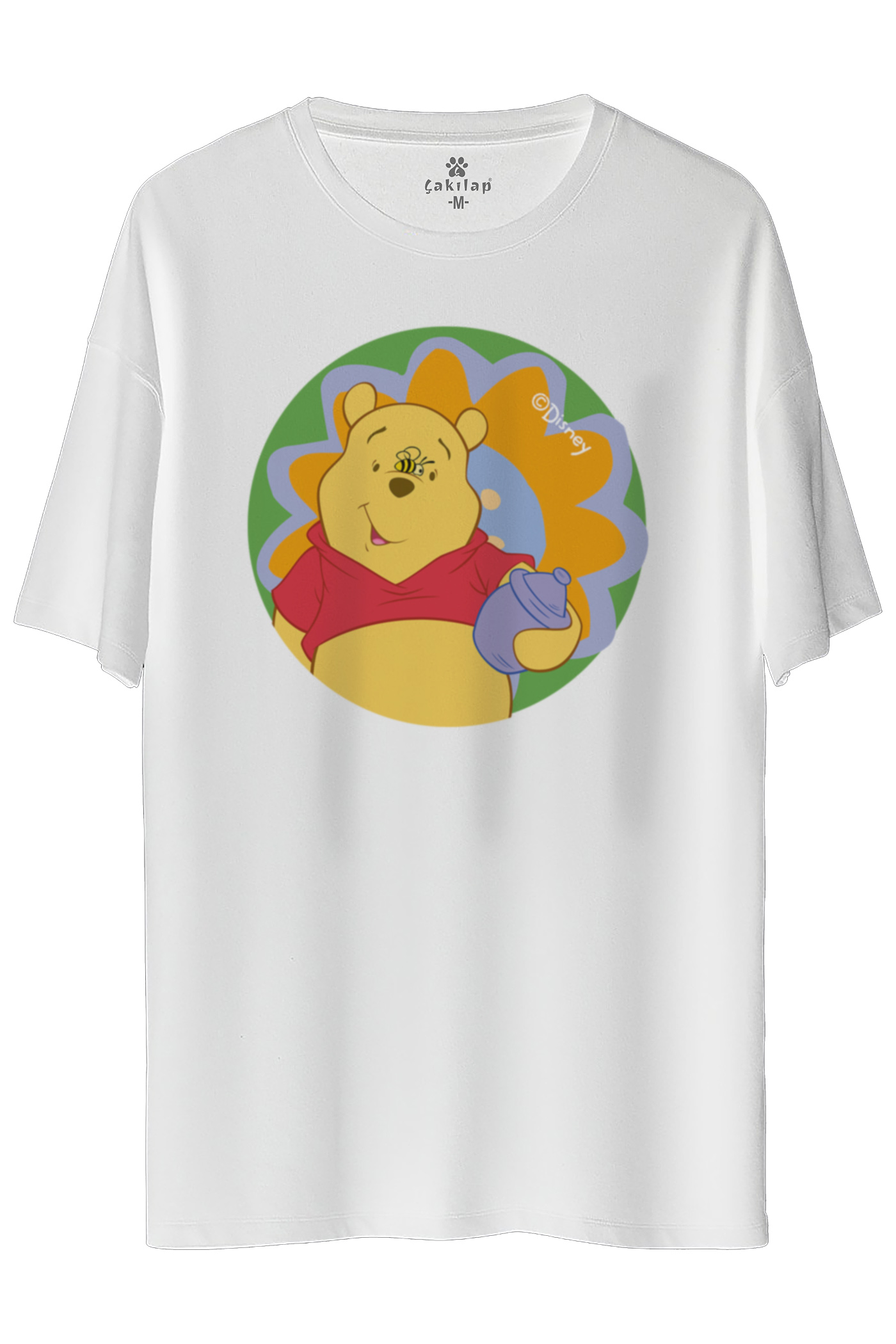 Winnie The Pooh Baskılı Oversize Tişört