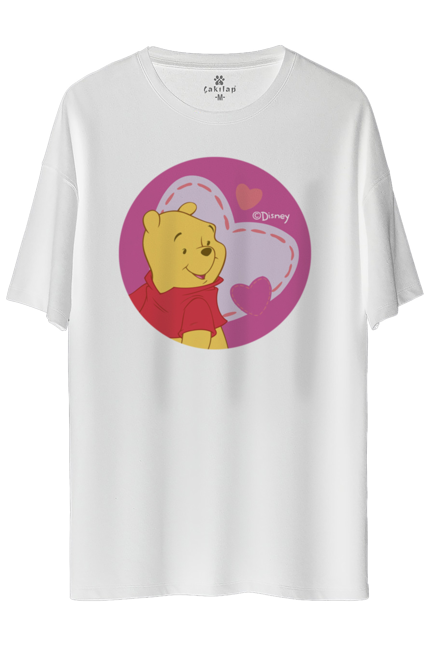 Winnie The Pooh Baskılı Oversize Tişört