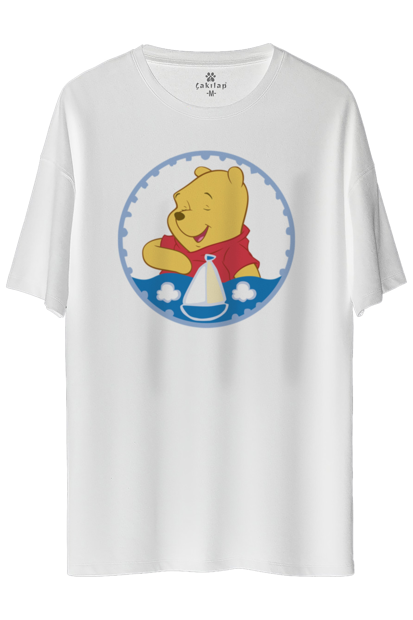 Winnie The Pooh Baskılı Oversize Tişört