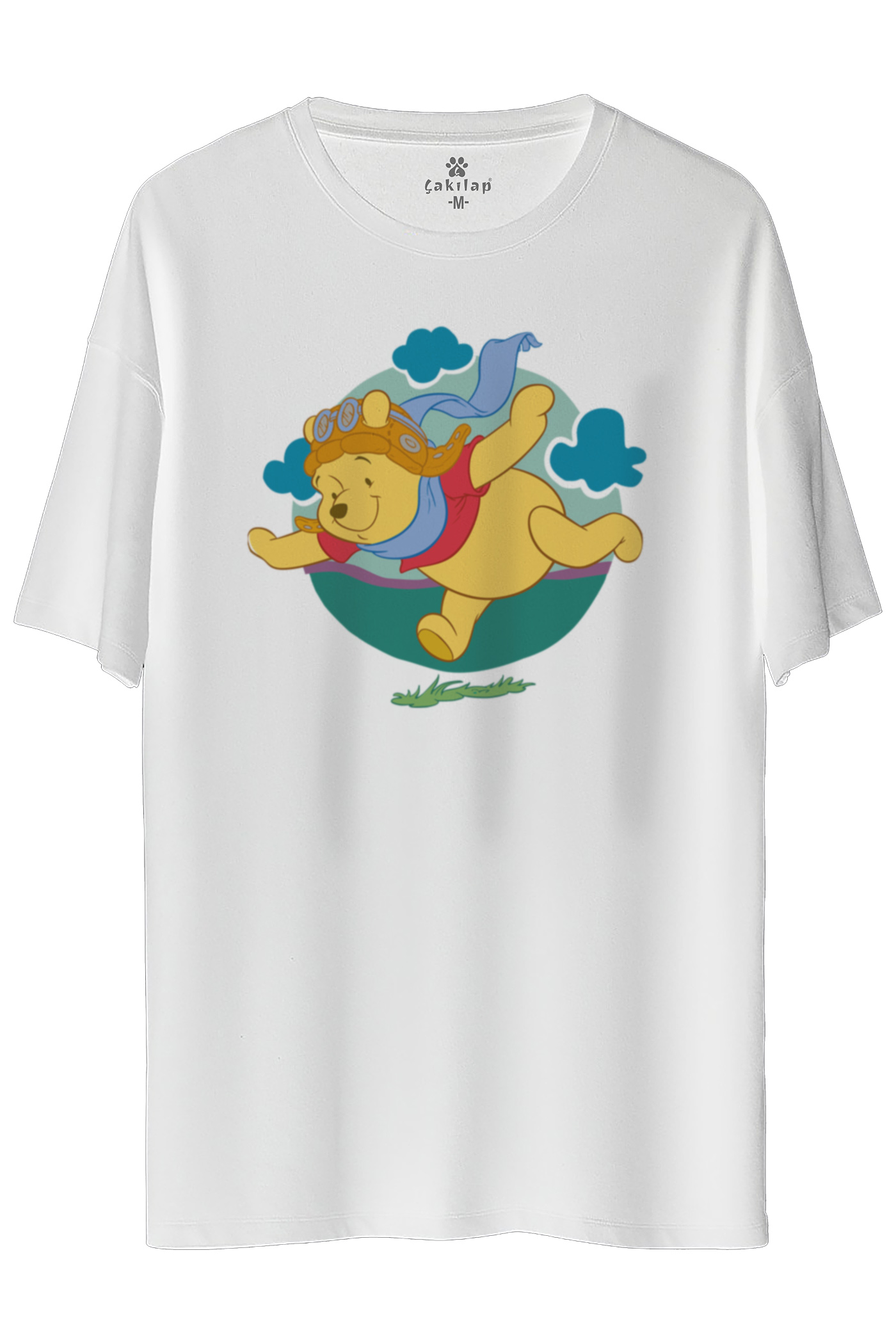 Winnie The Pooh Baskılı Oversize Tişört