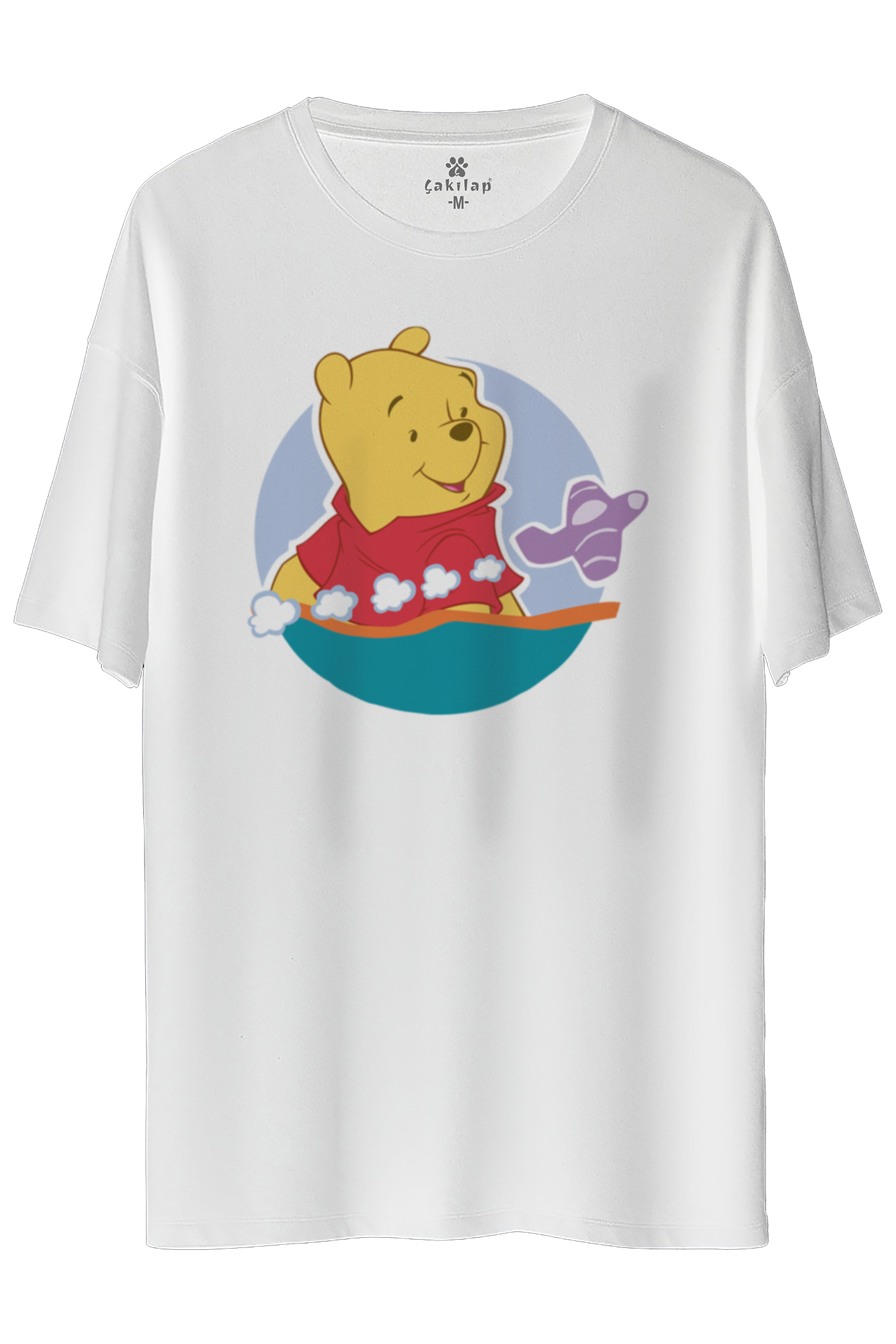 Winnie The Pooh Baskılı Oversize Tişört