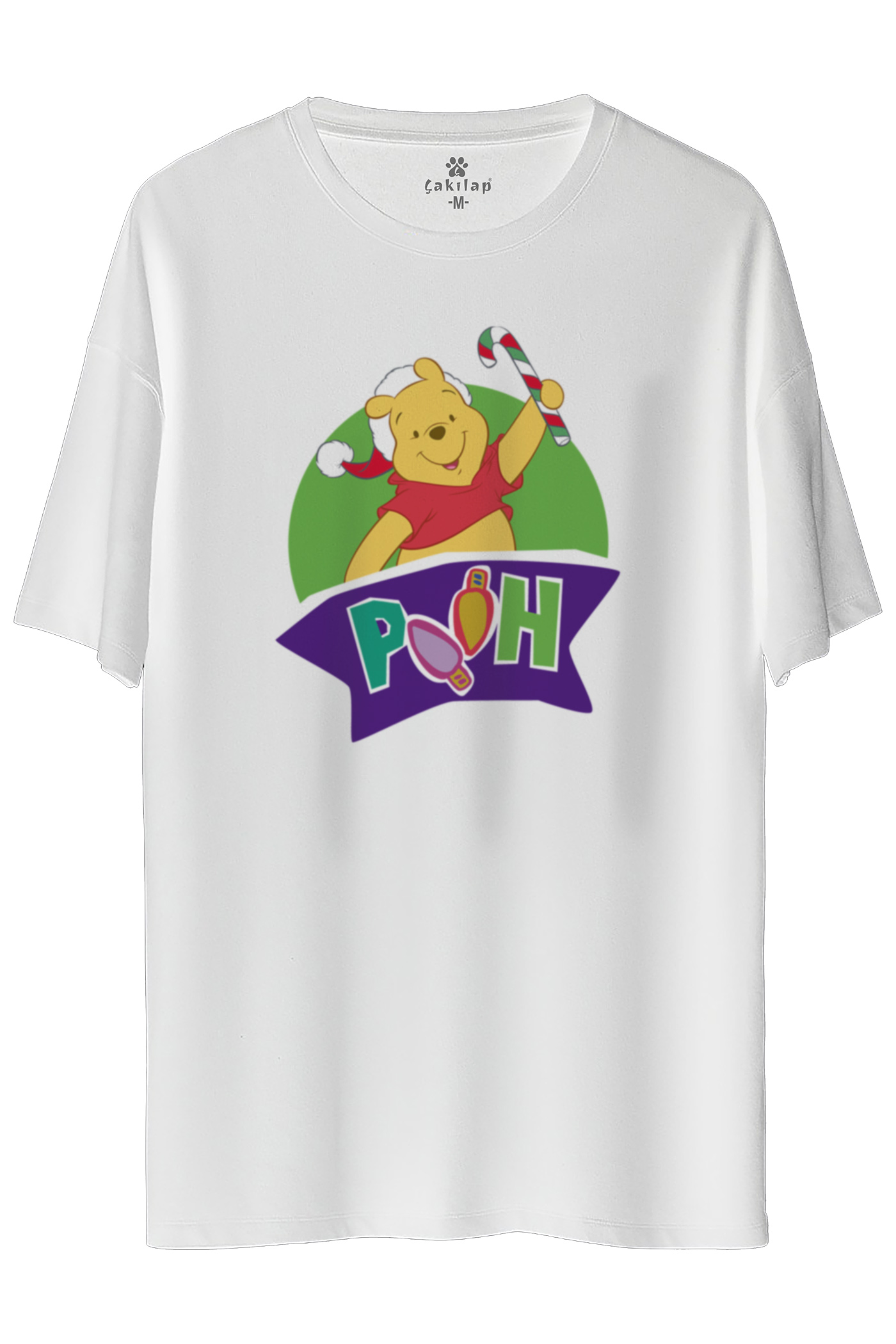 Winnie The Pooh Baskılı Oversize Tişört