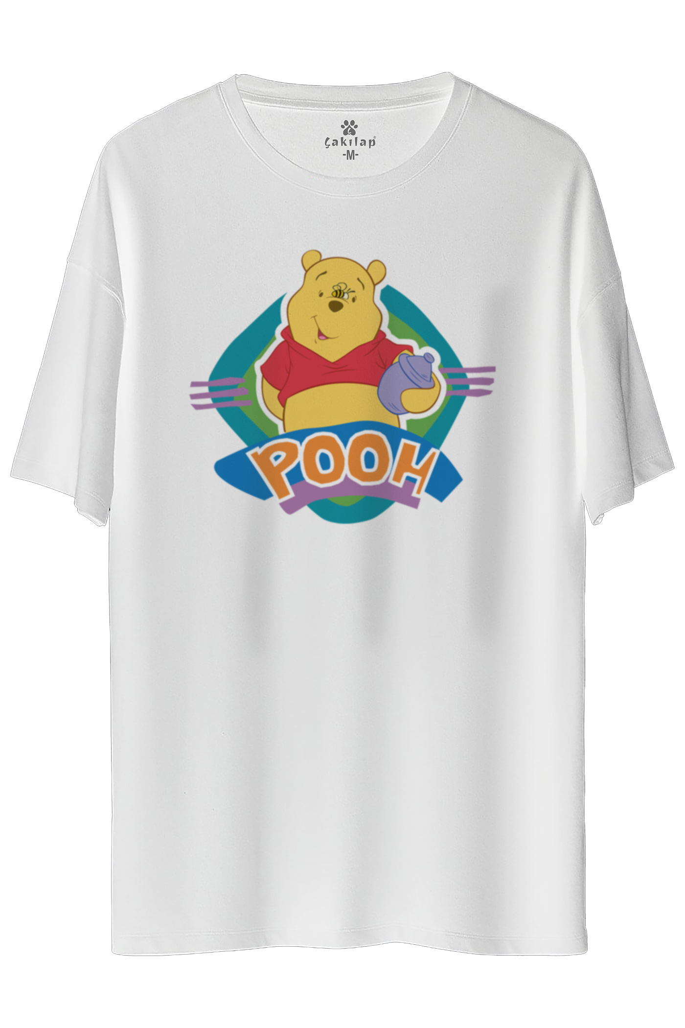 Winnie The Pooh Baskılı Oversize Tişört