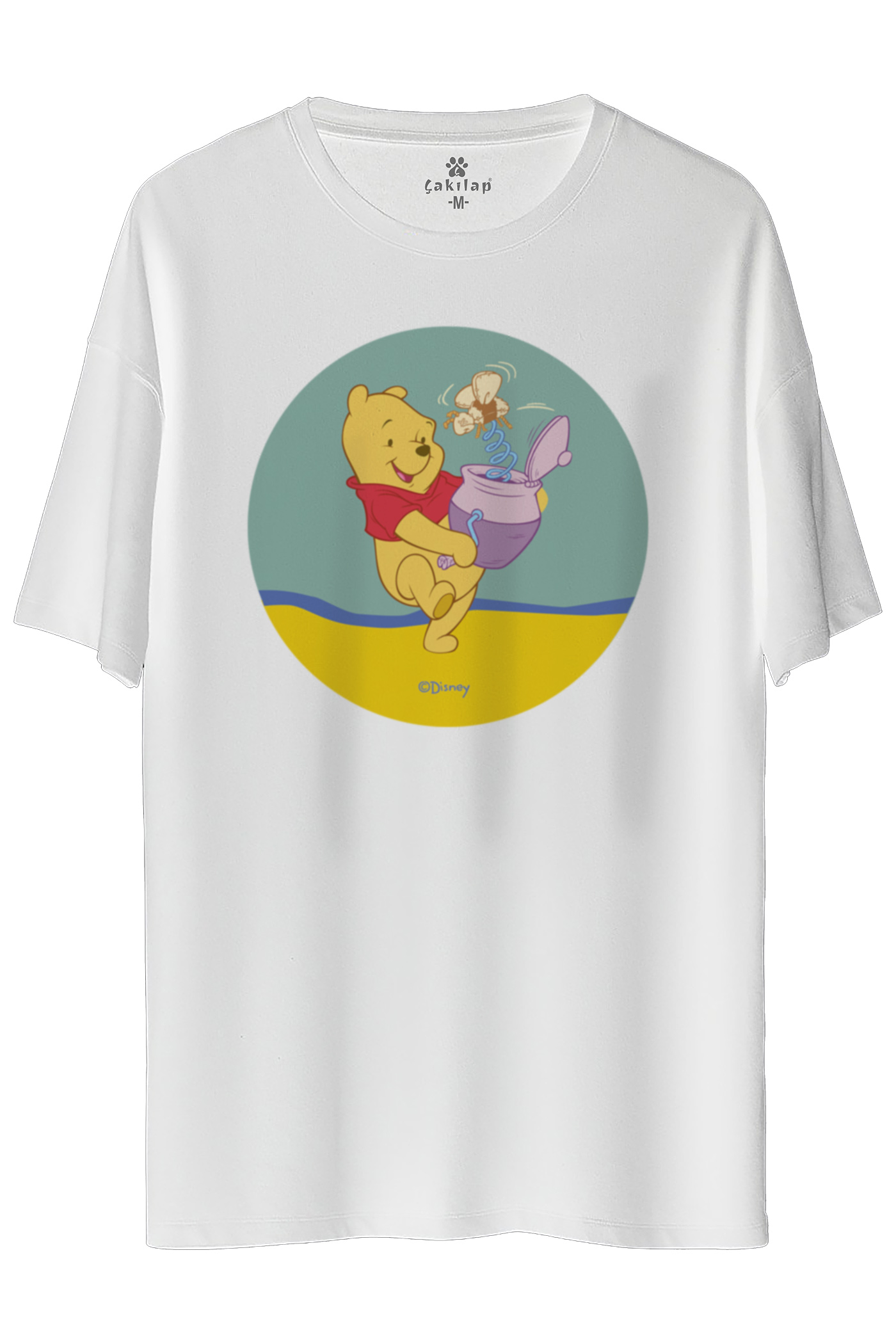 Winnie The Pooh Baskılı Oversize Tişört