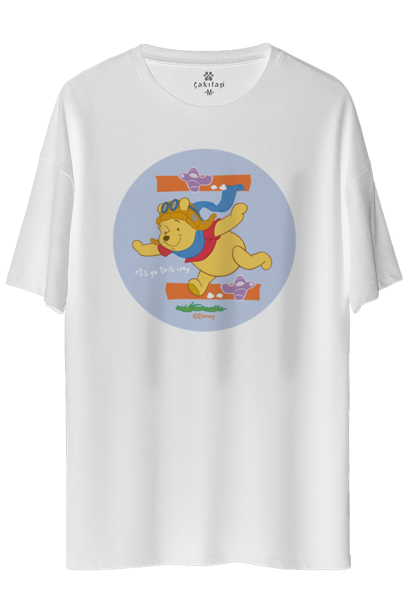 Winnie The Pooh Baskılı Oversize Tişört