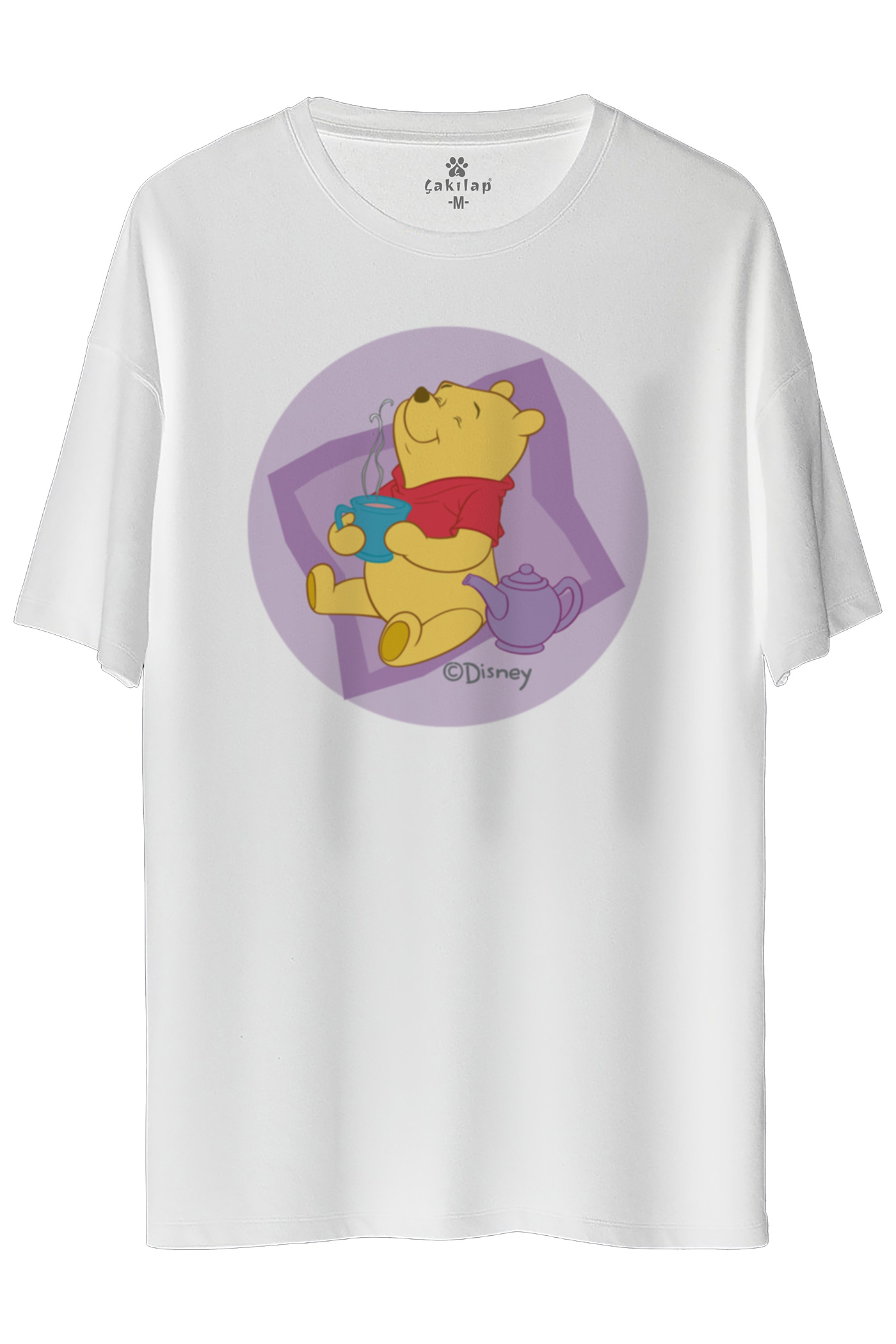 Winnie The Pooh Baskılı Oversize Tişört