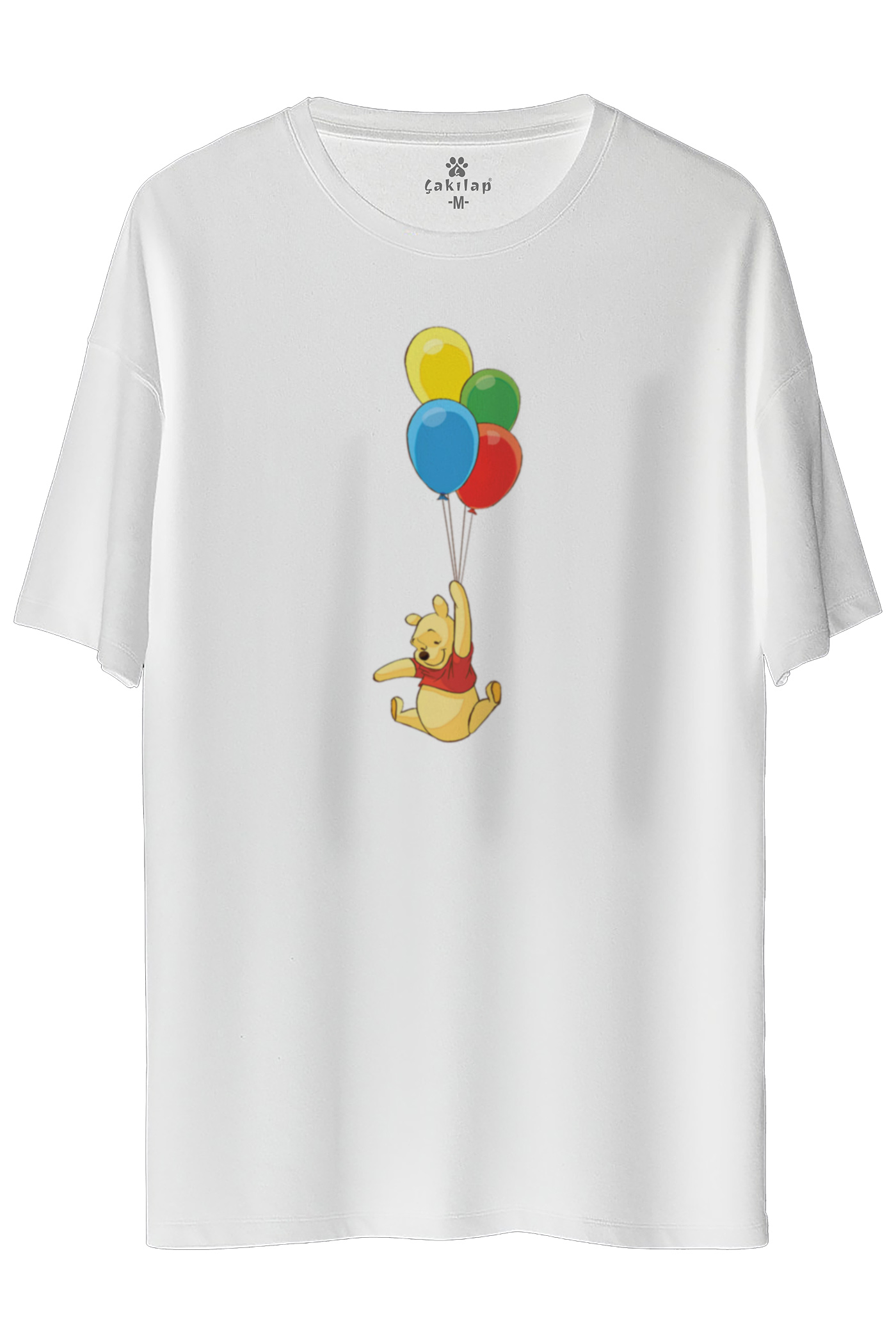 Winnie The Pooh Baskılı Oversize Tişört
