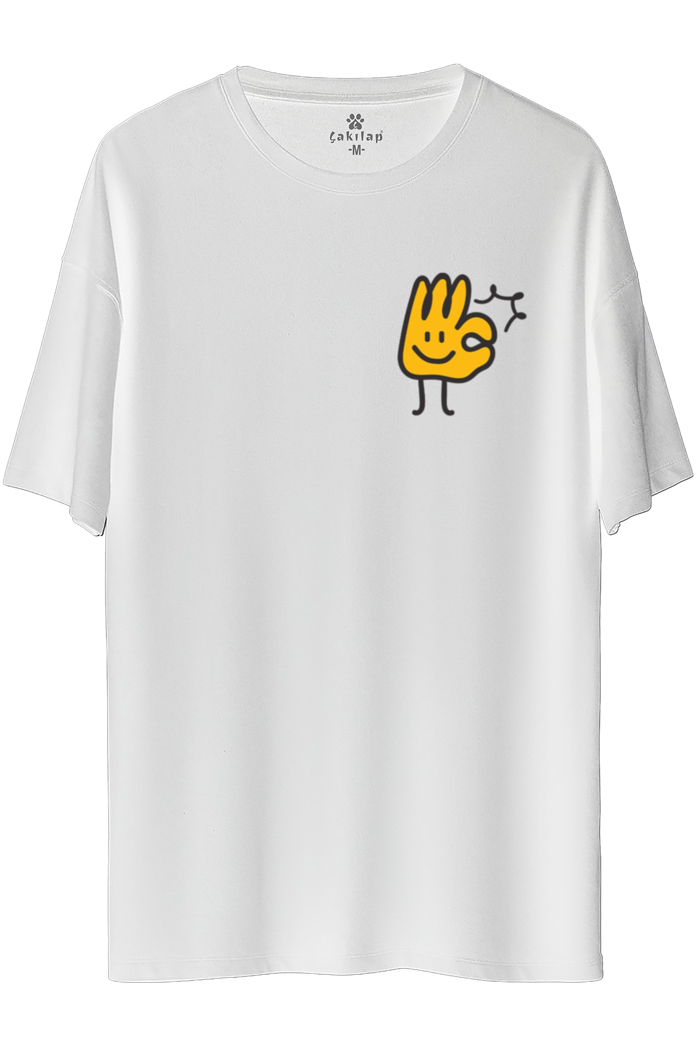 Retro Baskılı Oversize Tişört