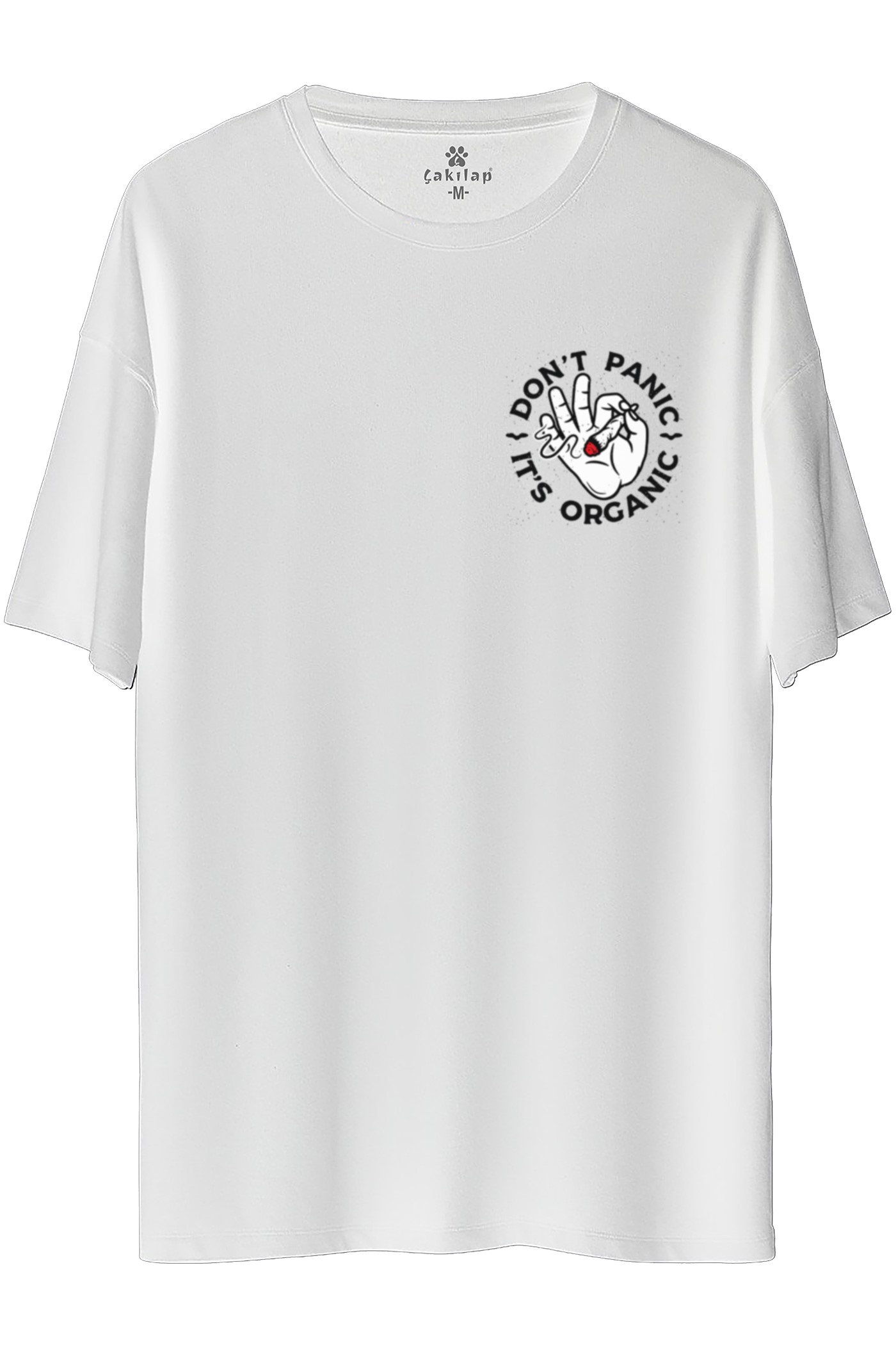 Retro Baskılı Oversize Tişört