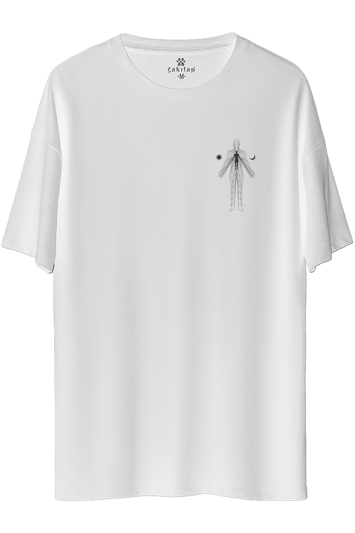 Retro Baskılı Oversize Tişört