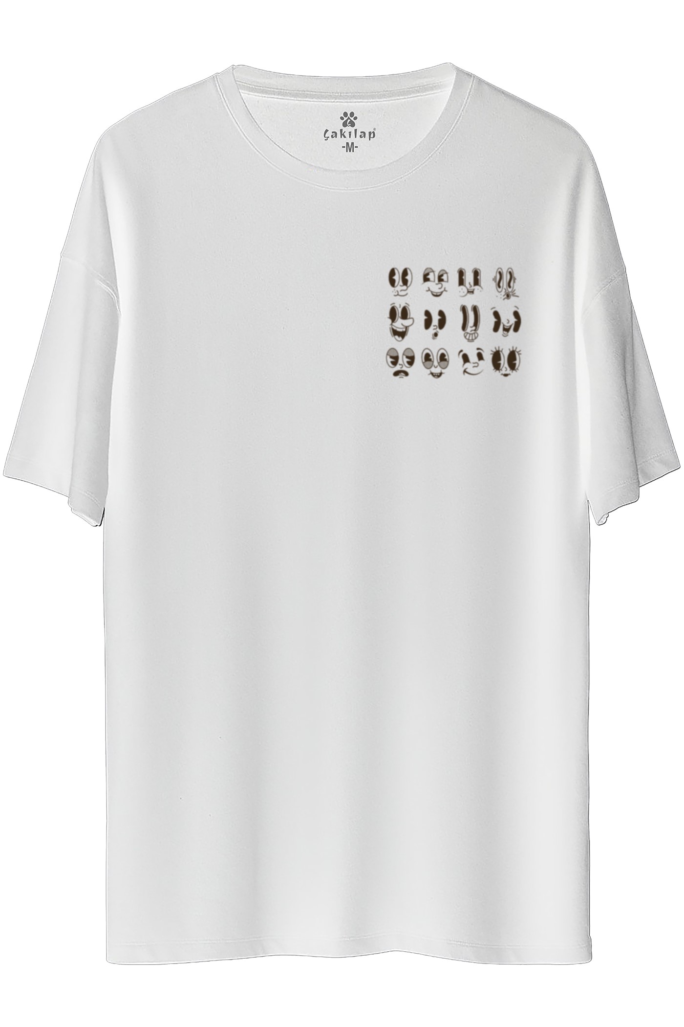 Retro Baskılı Oversize Tişört