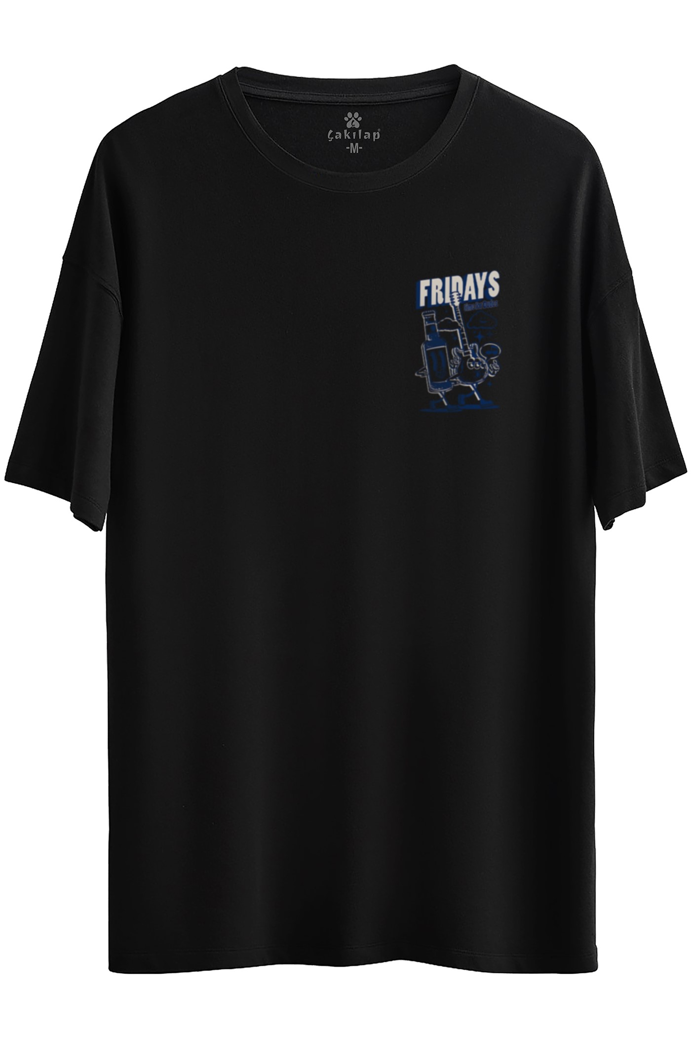 Retro Baskılı Oversize Tişört