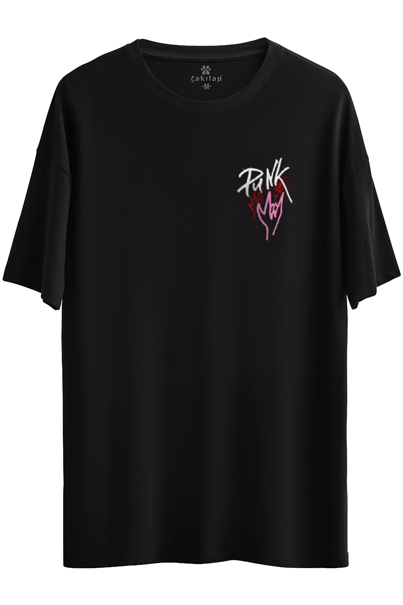 Retro Baskılı Oversize Tişört