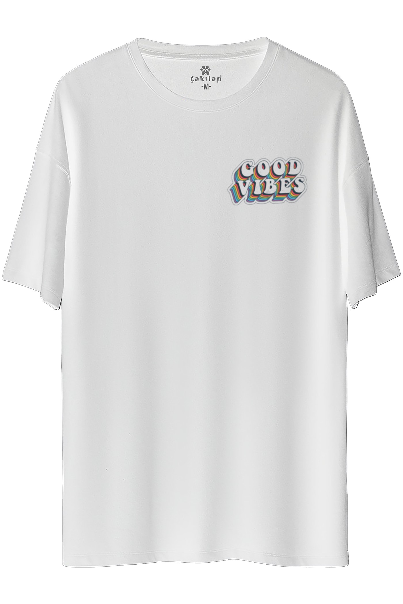 Retro Baskılı Oversize Tişört