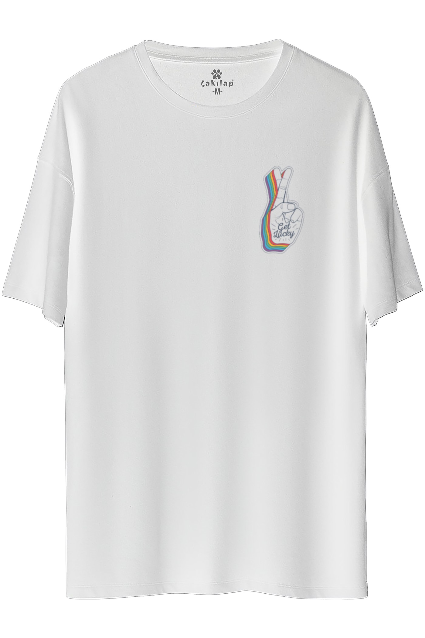 Retro Baskılı Oversize Tişört