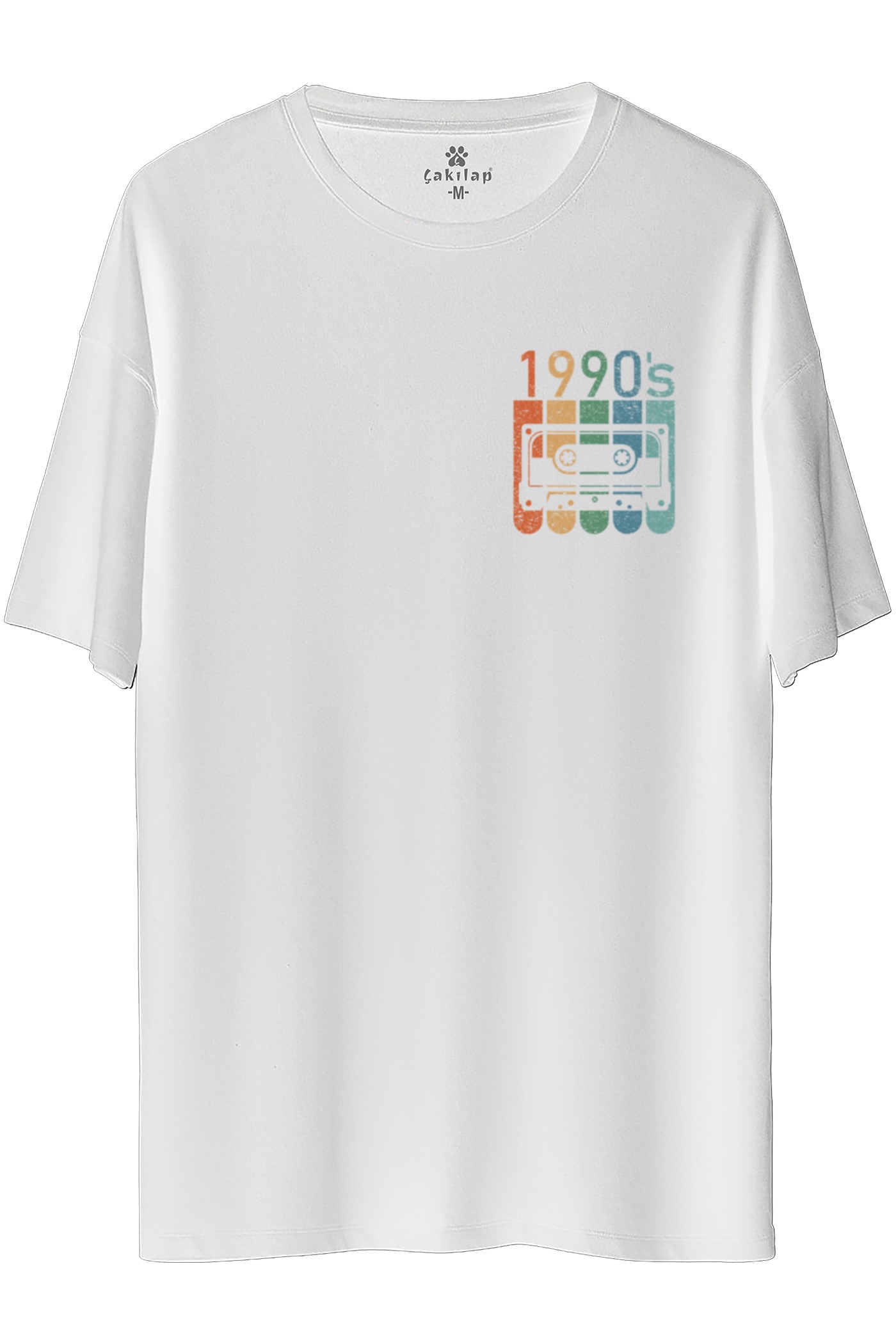 Retro Baskılı Oversize Tişört