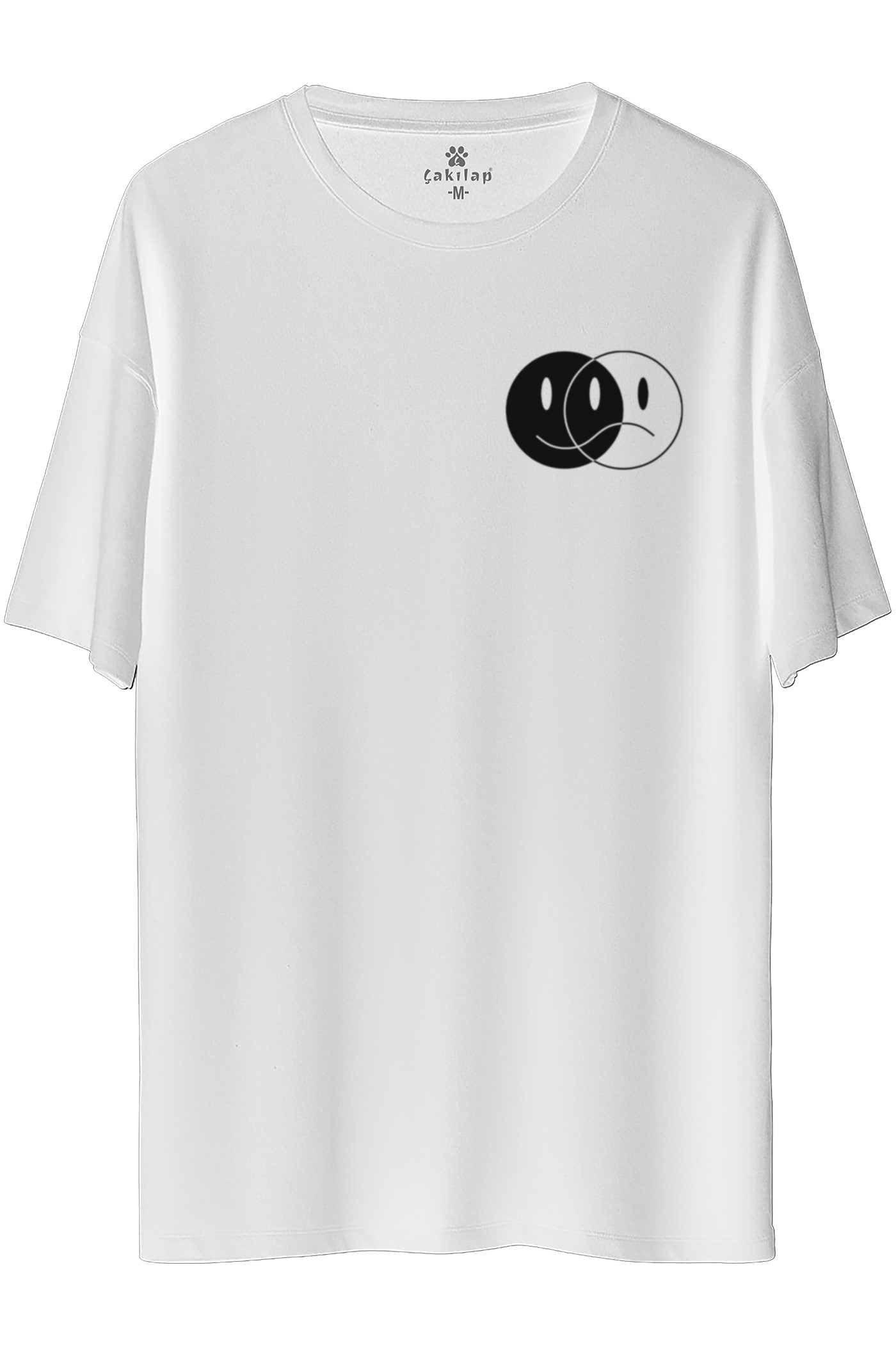 Retro Baskılı Oversize Tişört