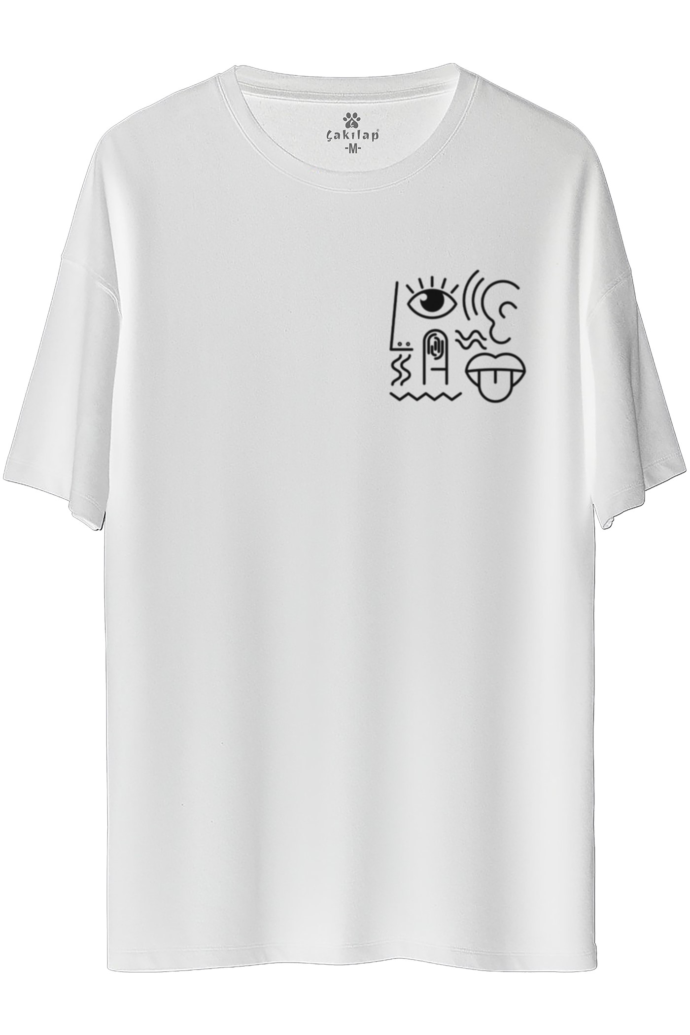 Retro Baskılı Oversize Tişört