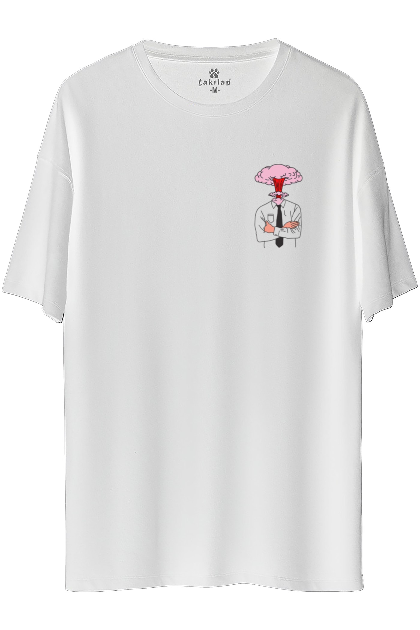 Retro Baskılı Oversize Tişört