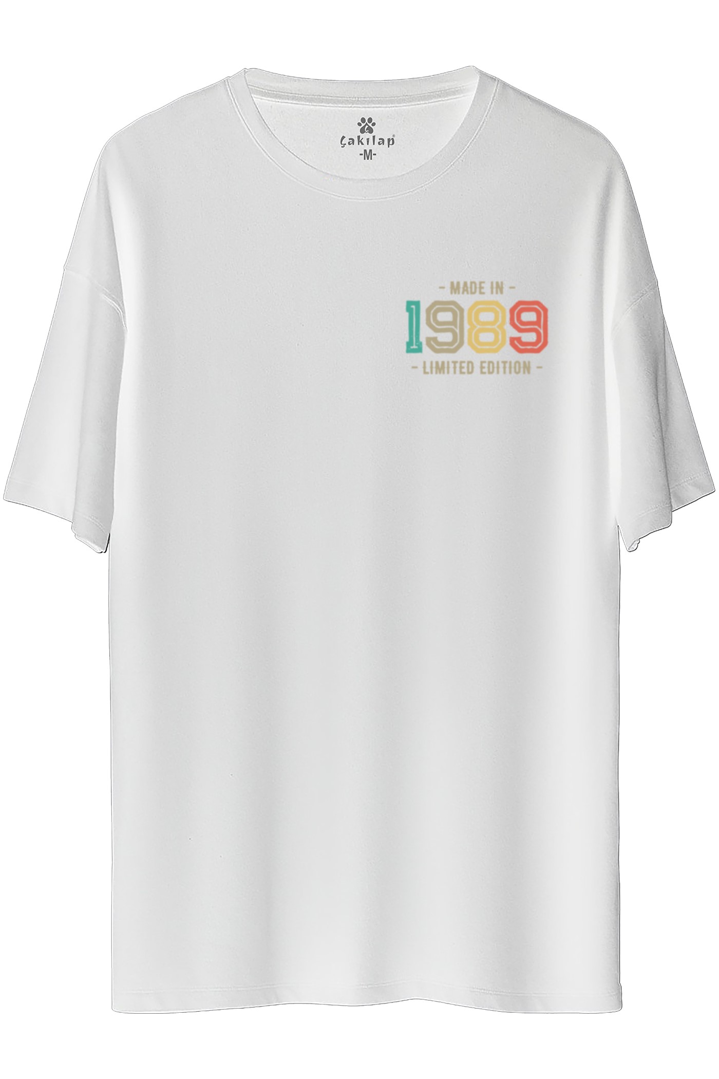 Retro Baskılı Oversize Tişört