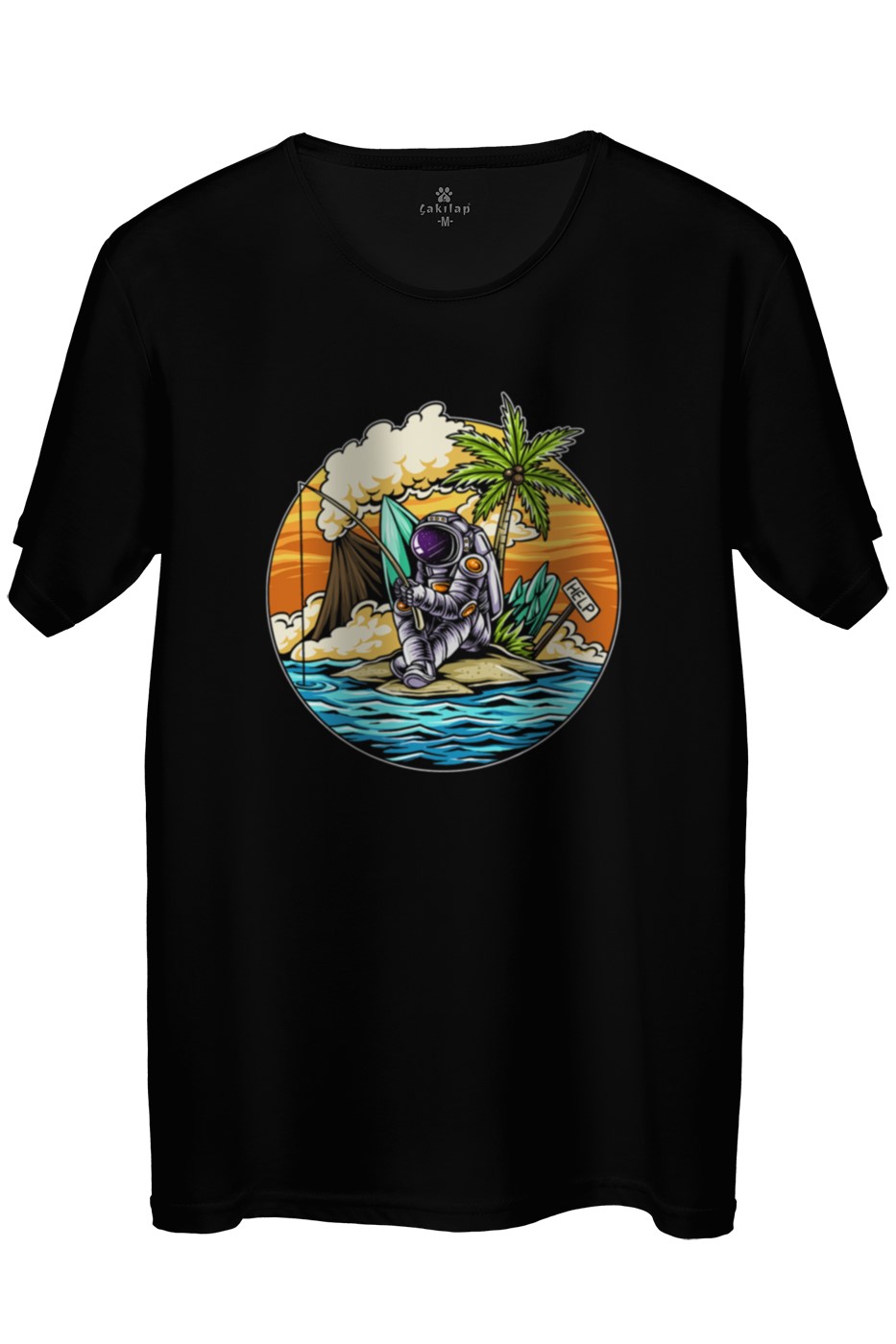 Astronot Baskılı Regular Tişört