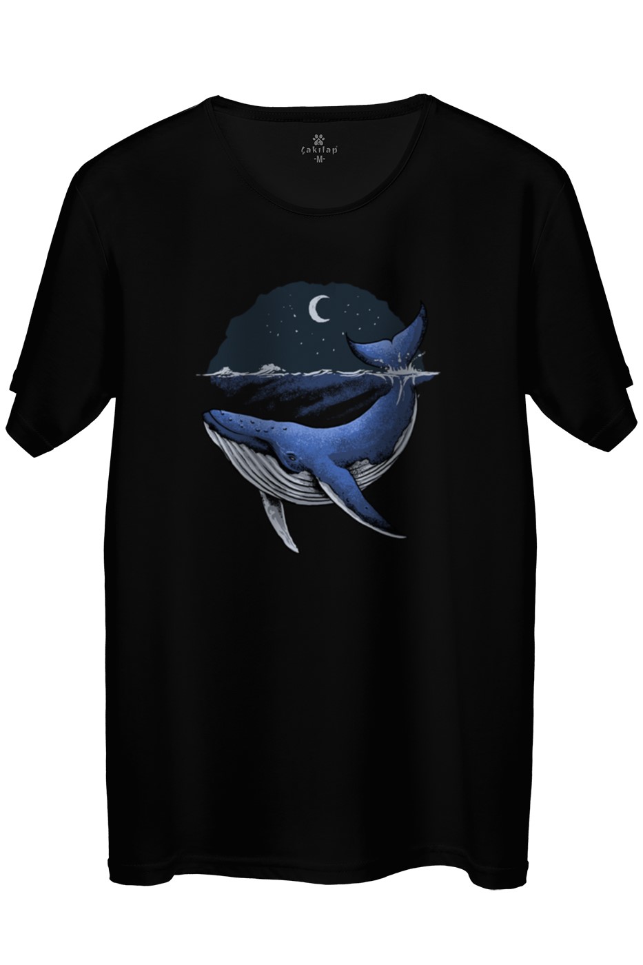 Balina Baskılı Regular Tişört