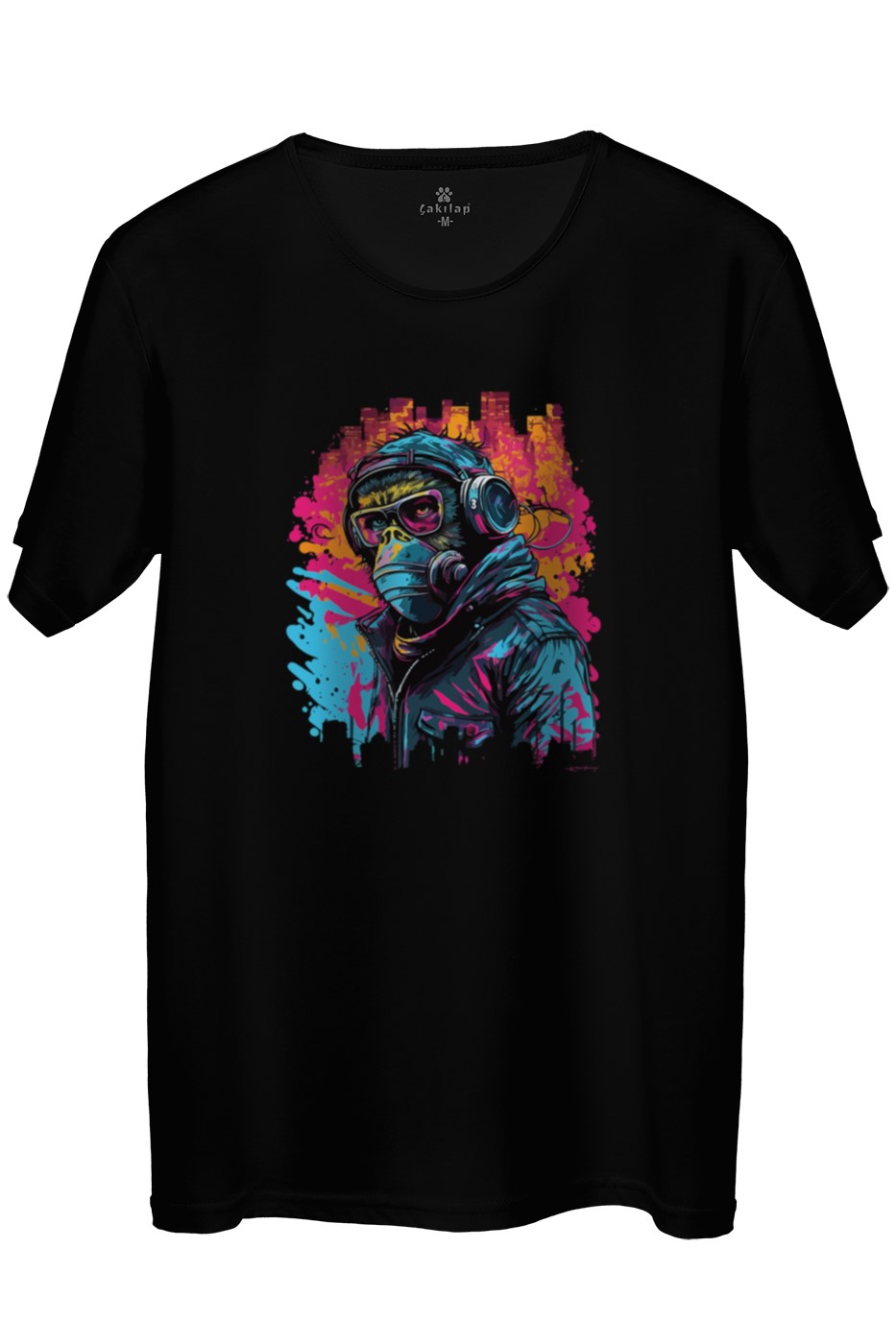 Monkey Baskılı Regular Tişört