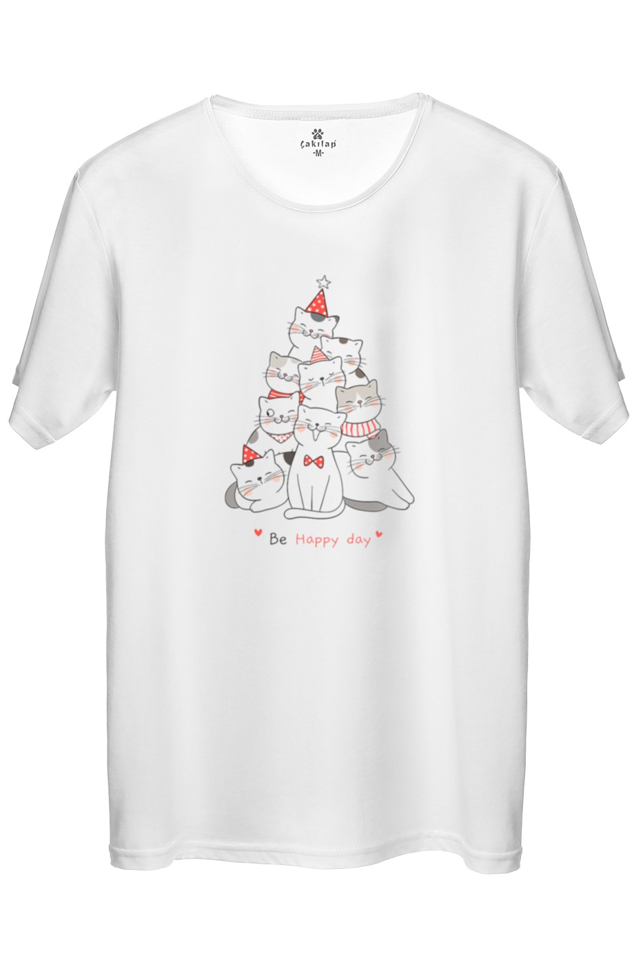 Kedi Baskılı Regular Tişört