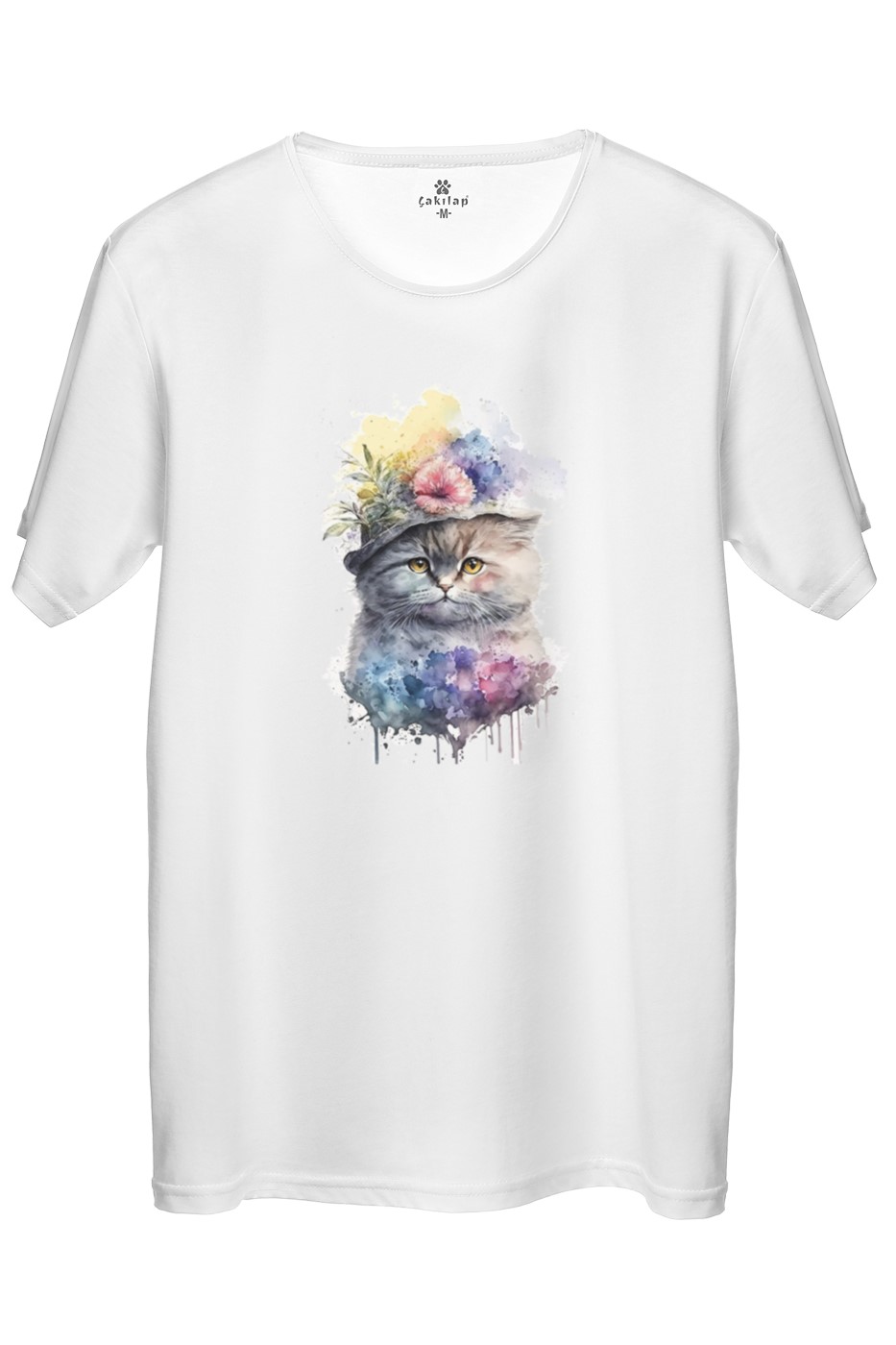 Kedi Baskılı Regular Tişört