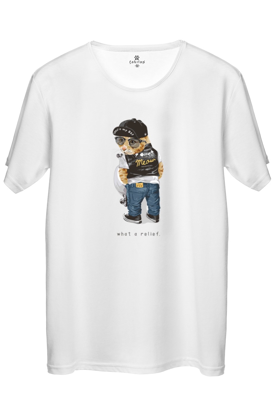 Kedi Baskılı Regular Tişört