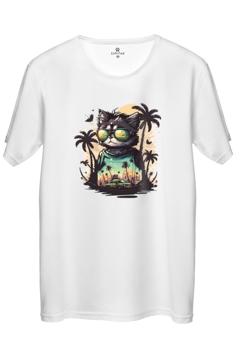 Kedi Baskılı Regular Tişört